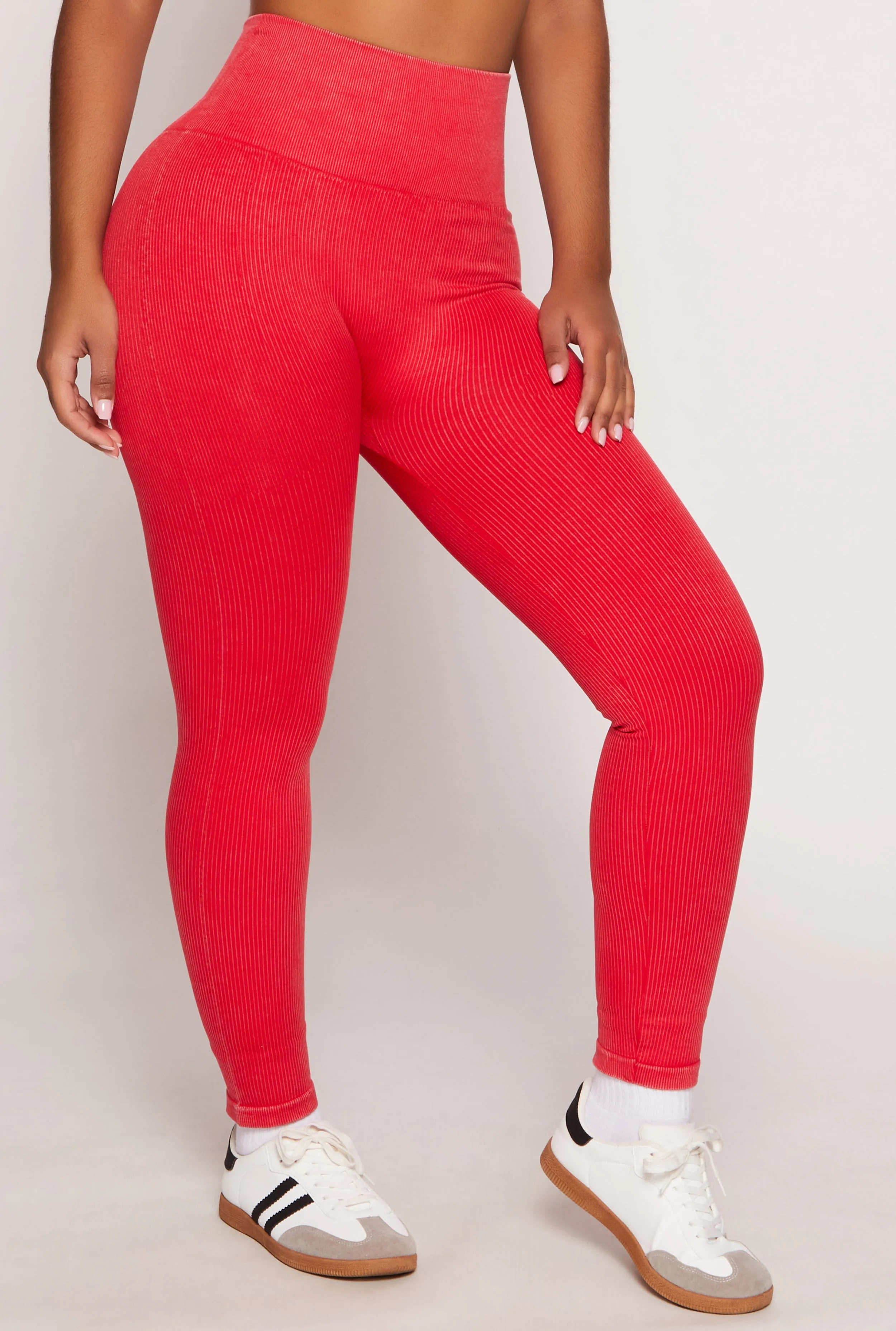 Daisy Ribbed Knit High Waist Leggings sold by Rainbow product image thumbnail 2