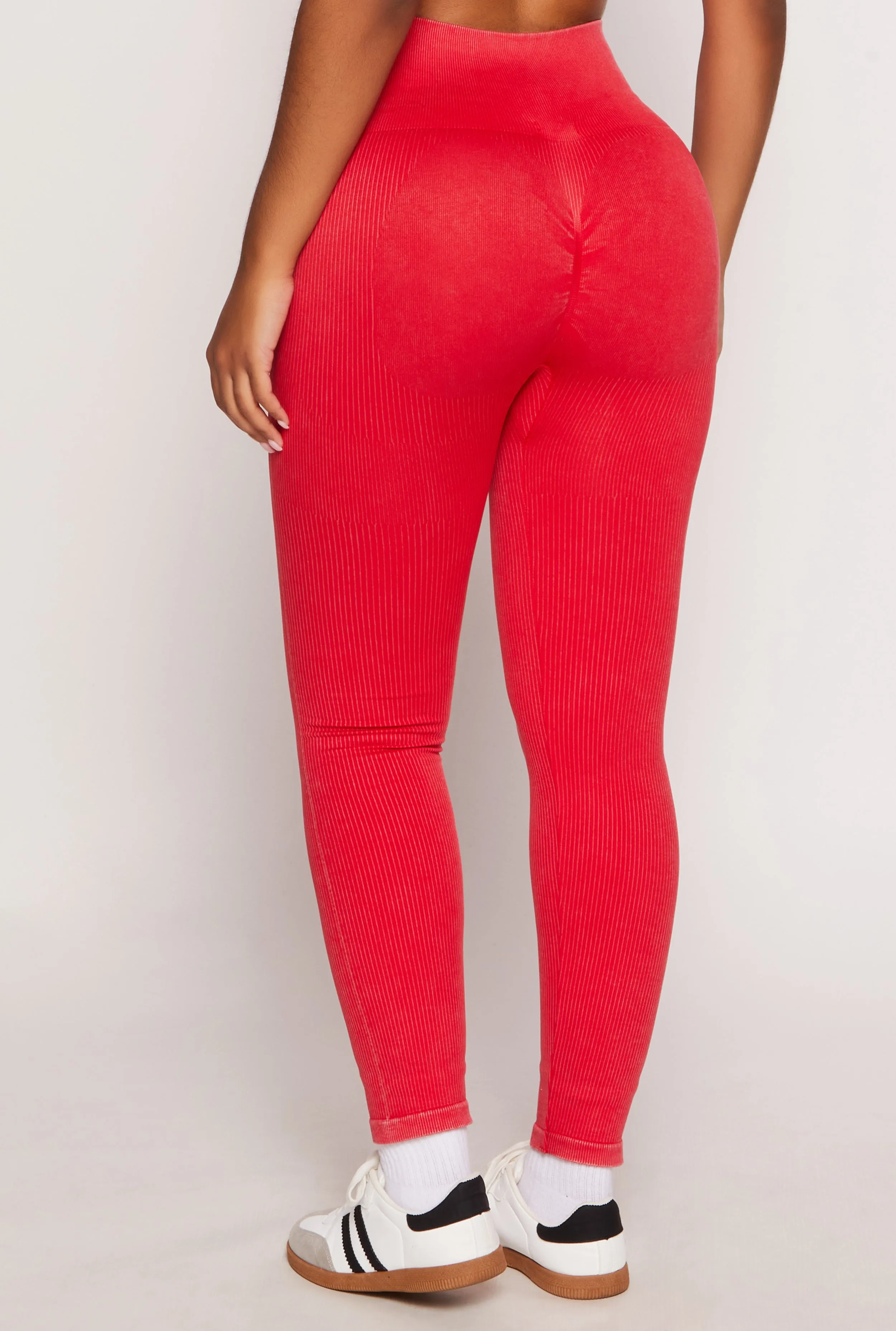 Daisy Ribbed Knit High Waist Leggings sold by Rainbow product image thumbnail 3