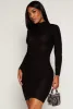 Greek Key Mock Neck Long Sleeve Dress sold by Rainbow