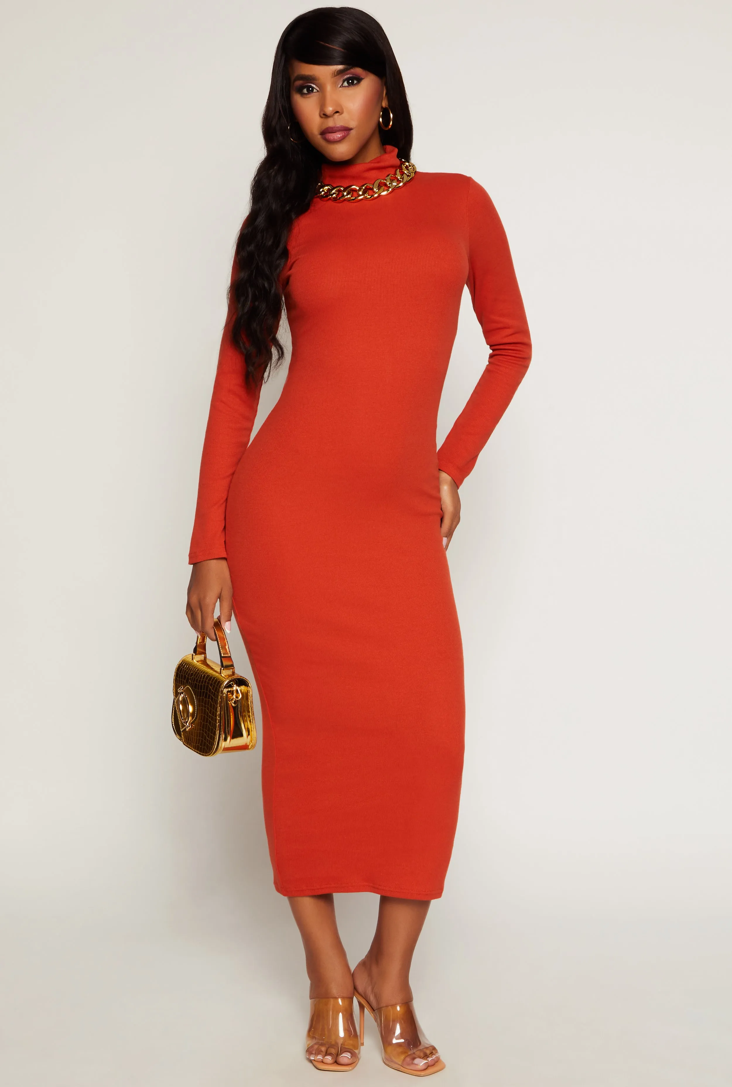 Daisy Turtleneck Midi Dress sold by Rainbow