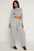 Cable Knit High Waisted Wide Leg Pants sold by Rainbow