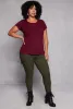 Plus Size Basic Short Sleeve Crew Neck Tee sold by Rainbow