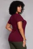 Plus Size Basic Short Sleeve Crew Neck Tee sold by Rainbow
