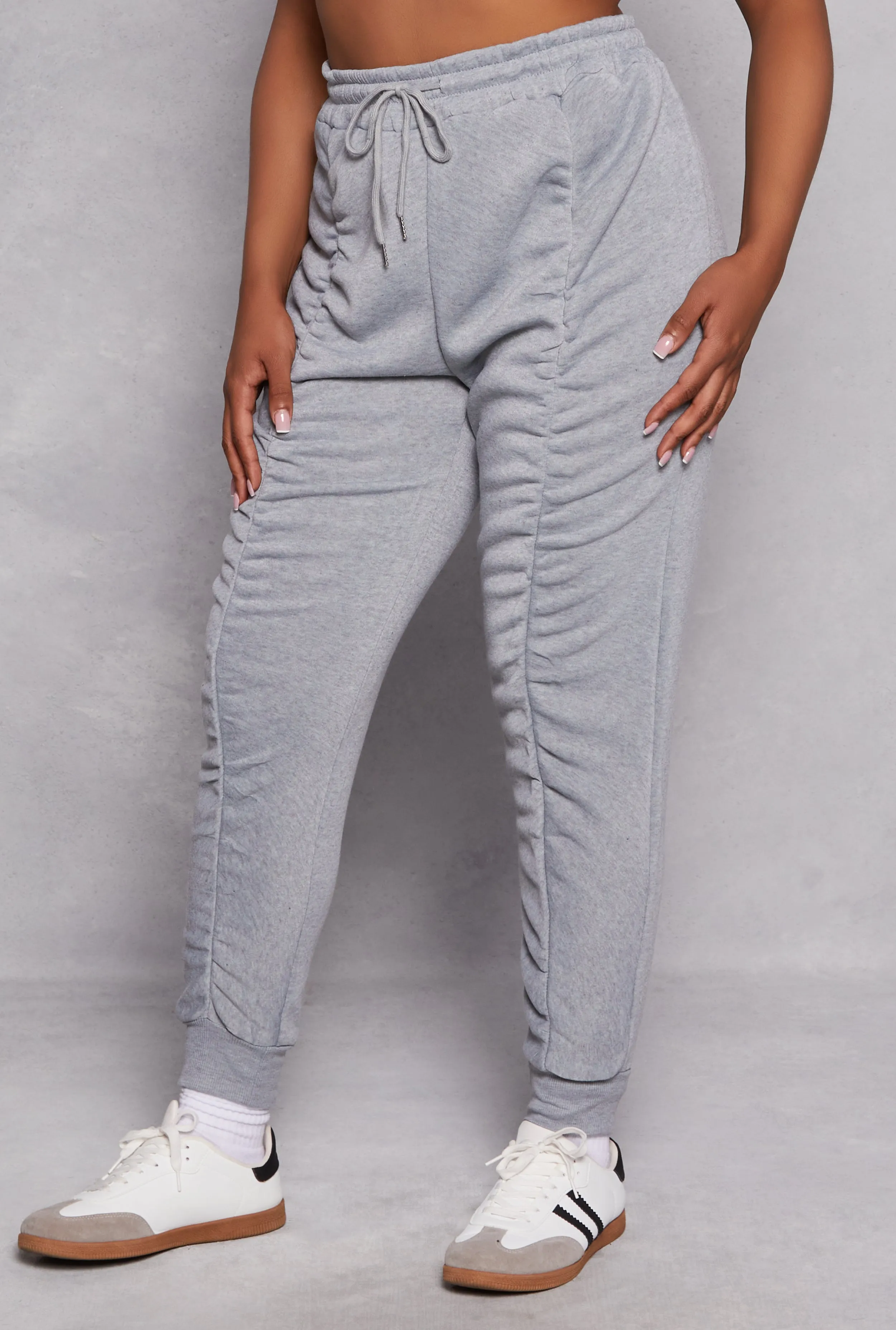 Plus Size Fleece Ruched Drawstring Joggers sold by Rainbow product image thumbnail 2