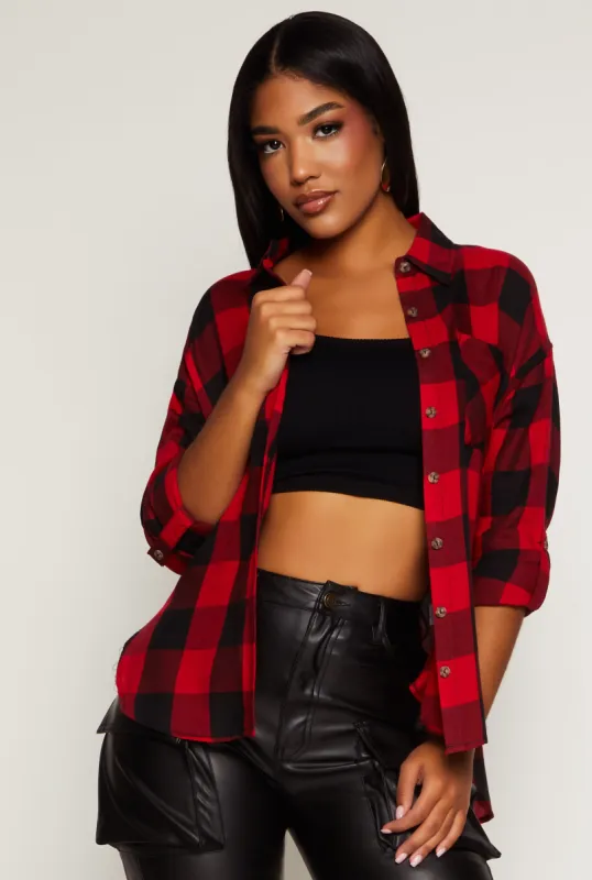 Buffalo Plaid Tunic Shirt sold by Rainbow