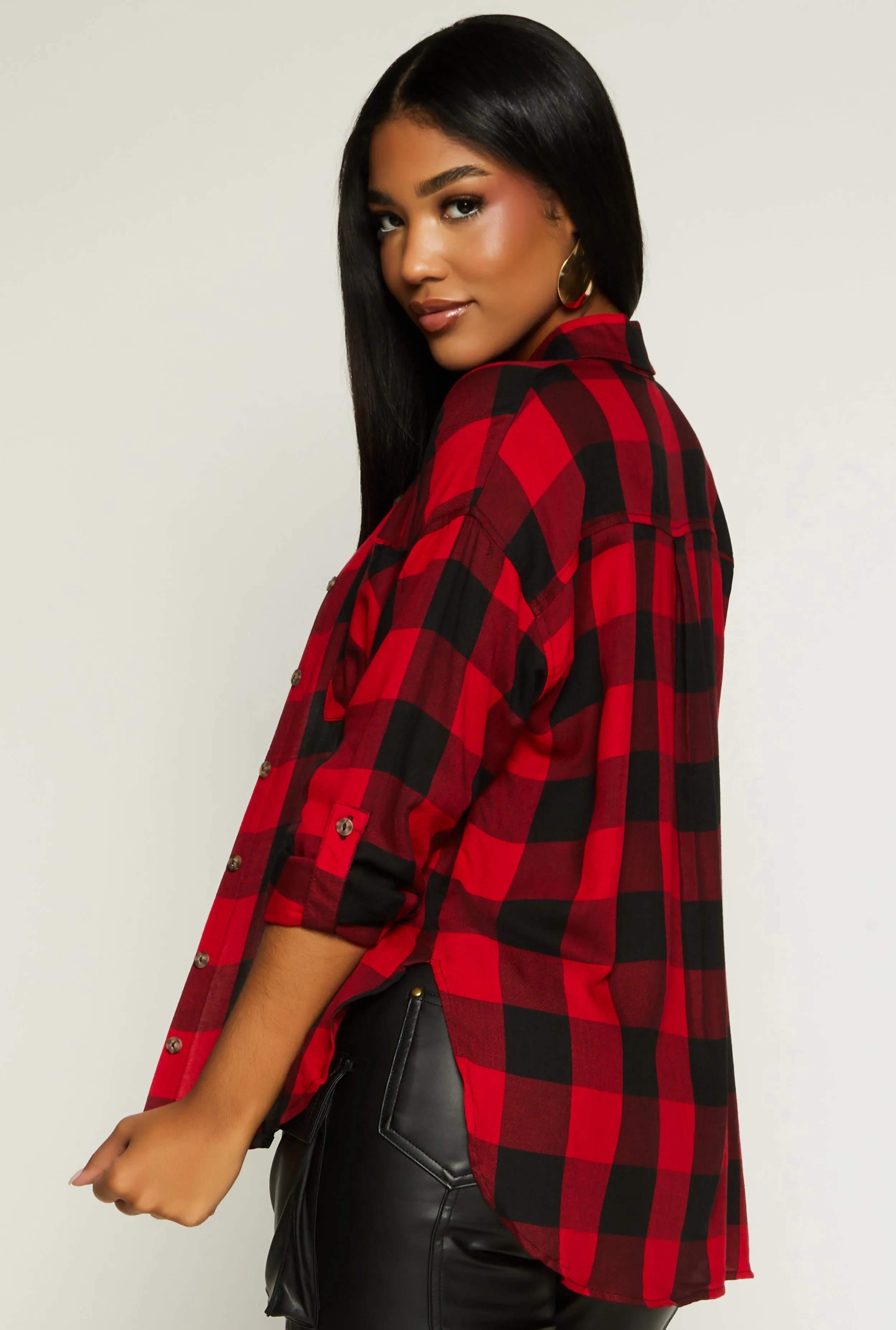 Buffalo Plaid Tunic Shirt sold by Rainbow product image thumbnail 3