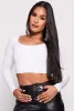 Daisy Scoop Neck Long Sleeve Crop Top sold by Rainbow