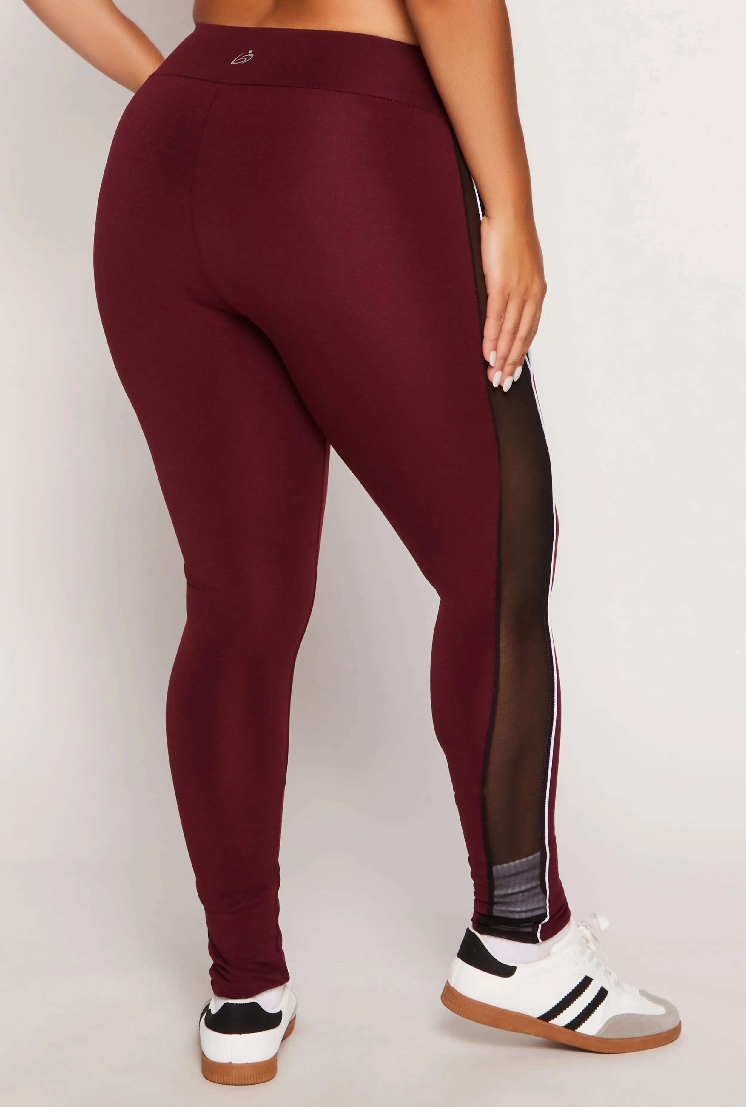 Plus Size Contrast Piping High Waist Leggings sold by Rainbow product image thumbnail 3