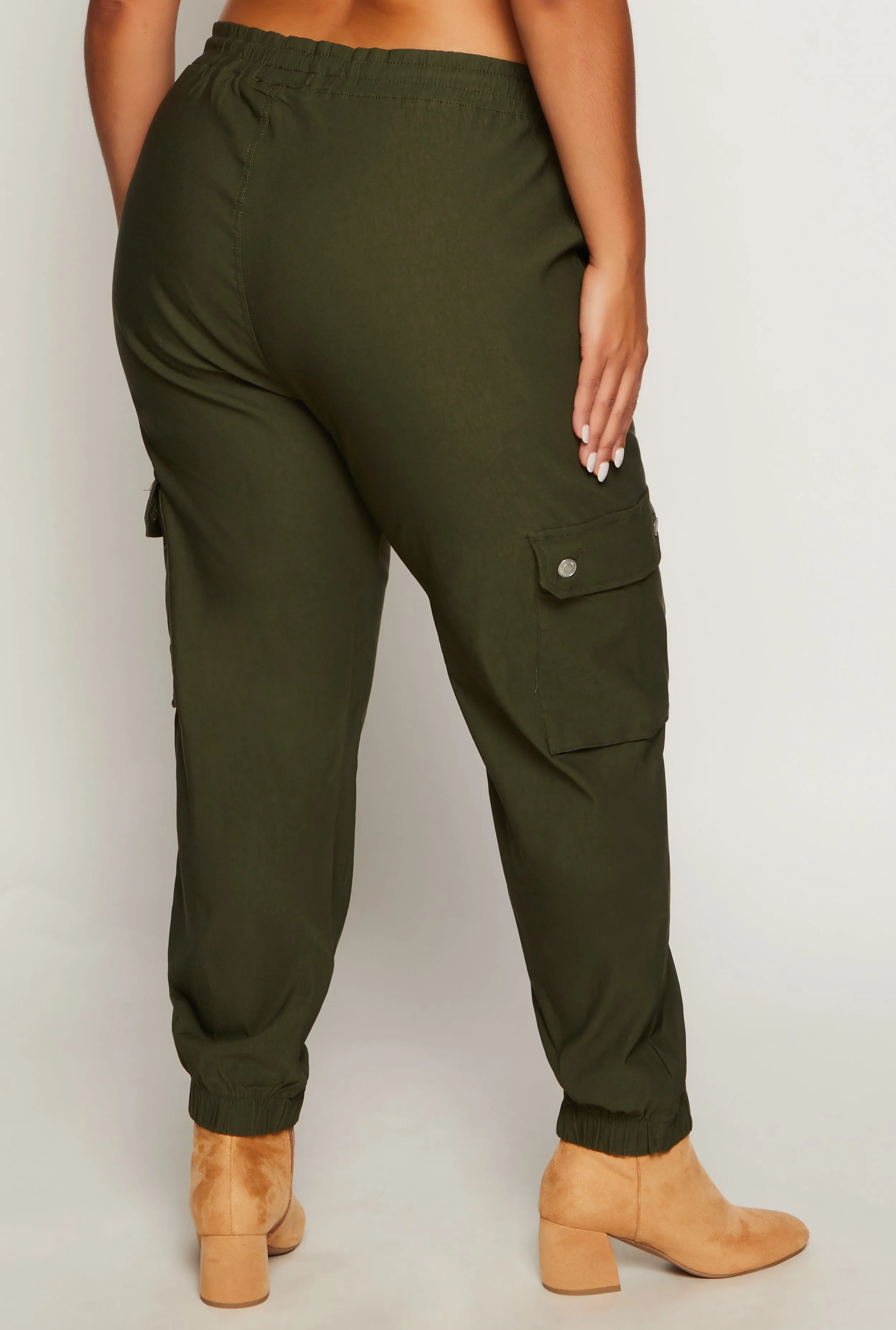 Plus Size Twill Cargo Joggers sold by Rainbow product image thumbnail 3