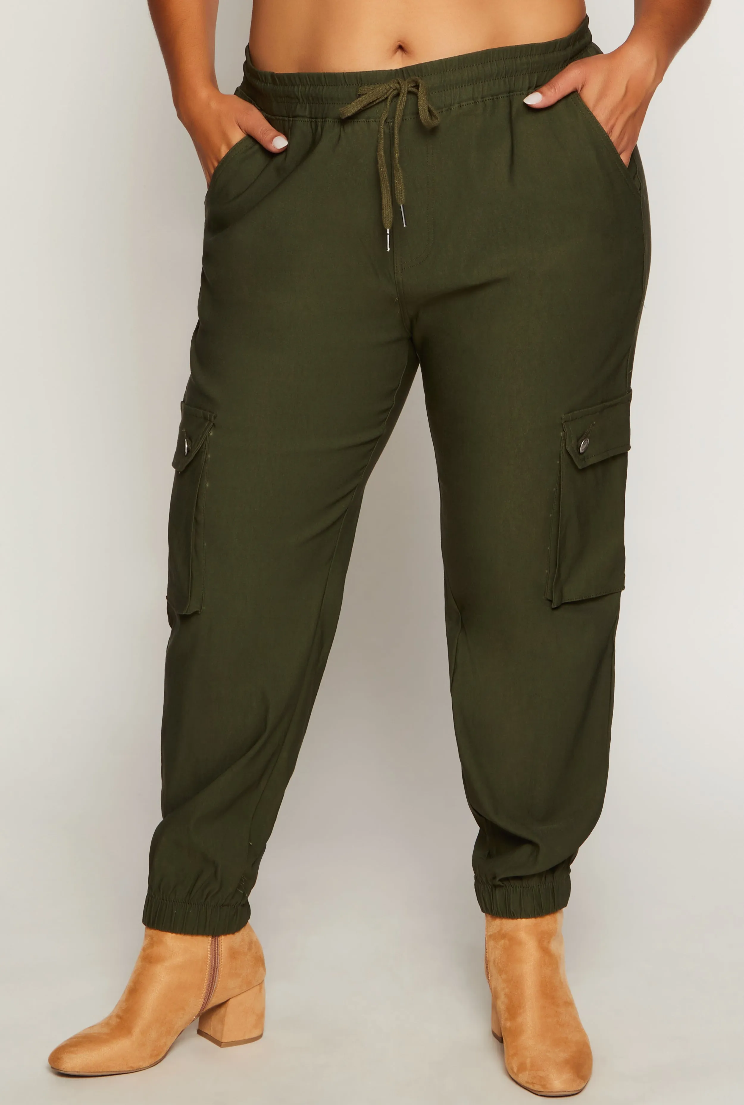 Plus Size Twill Cargo Joggers sold by Rainbow product image thumbnail 2