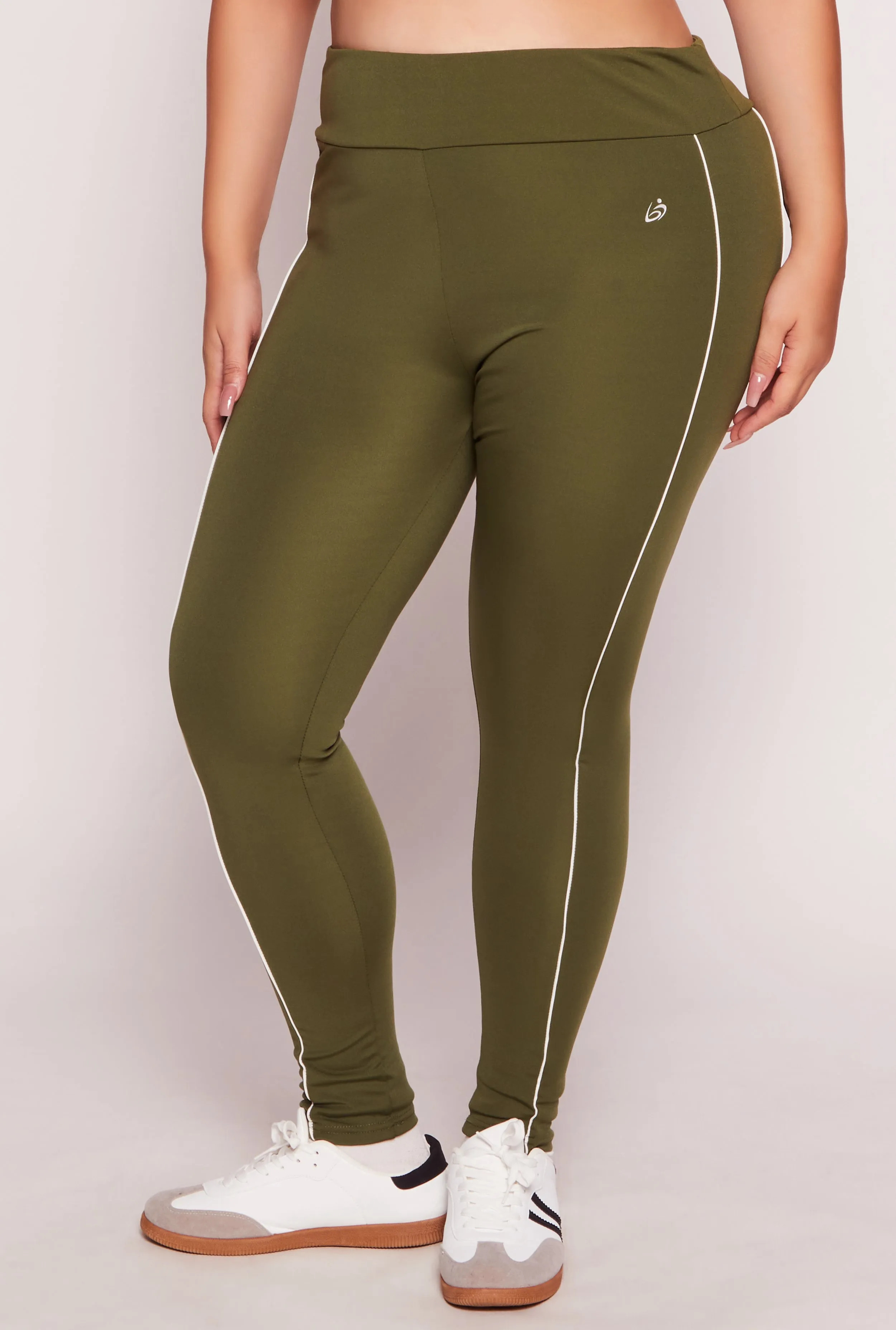 Plus Size Contrast Piping High Waist Leggings sold by Rainbow product image thumbnail 2