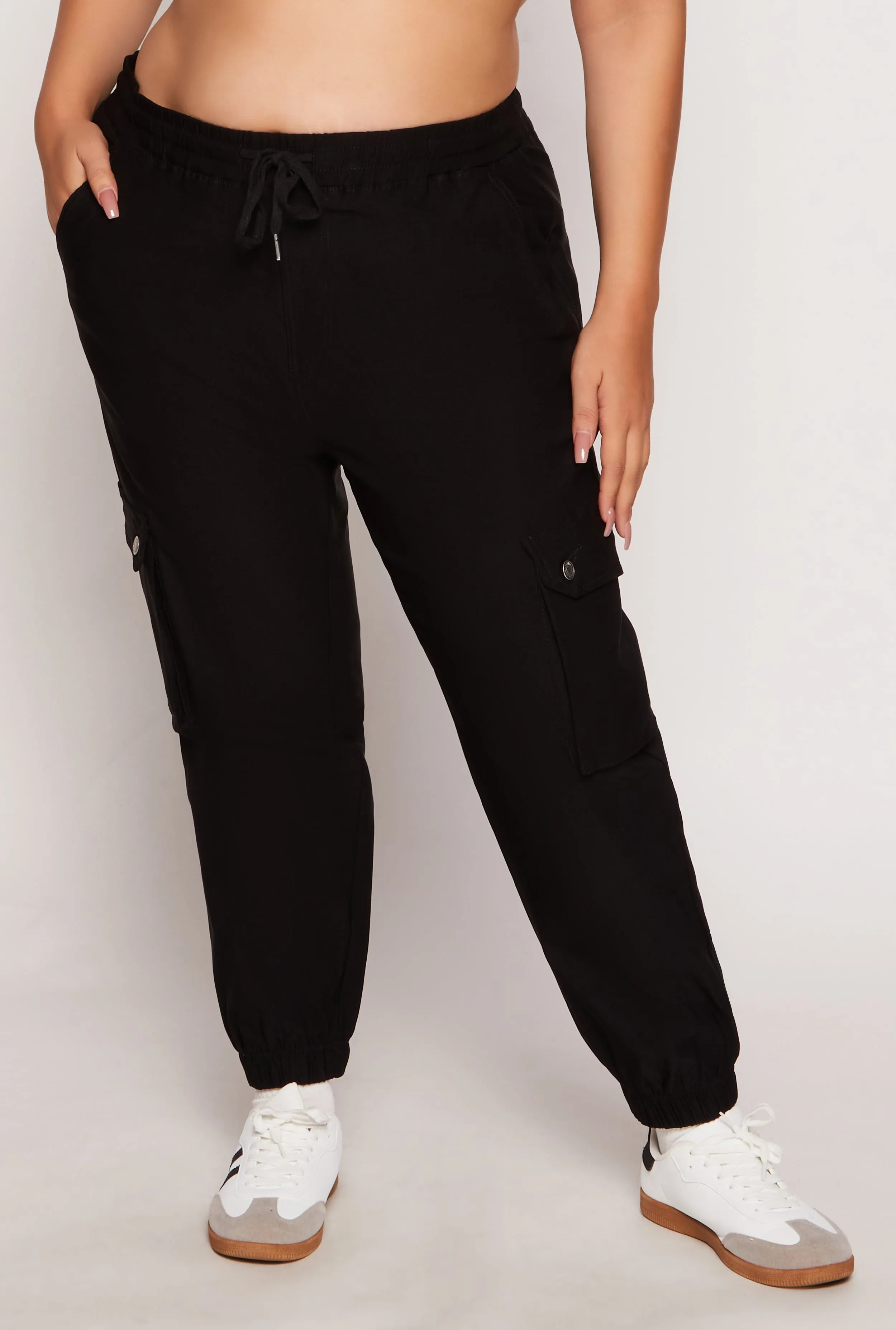 Plus Size Twill Cargo Joggers sold by Rainbow product image thumbnail 2
