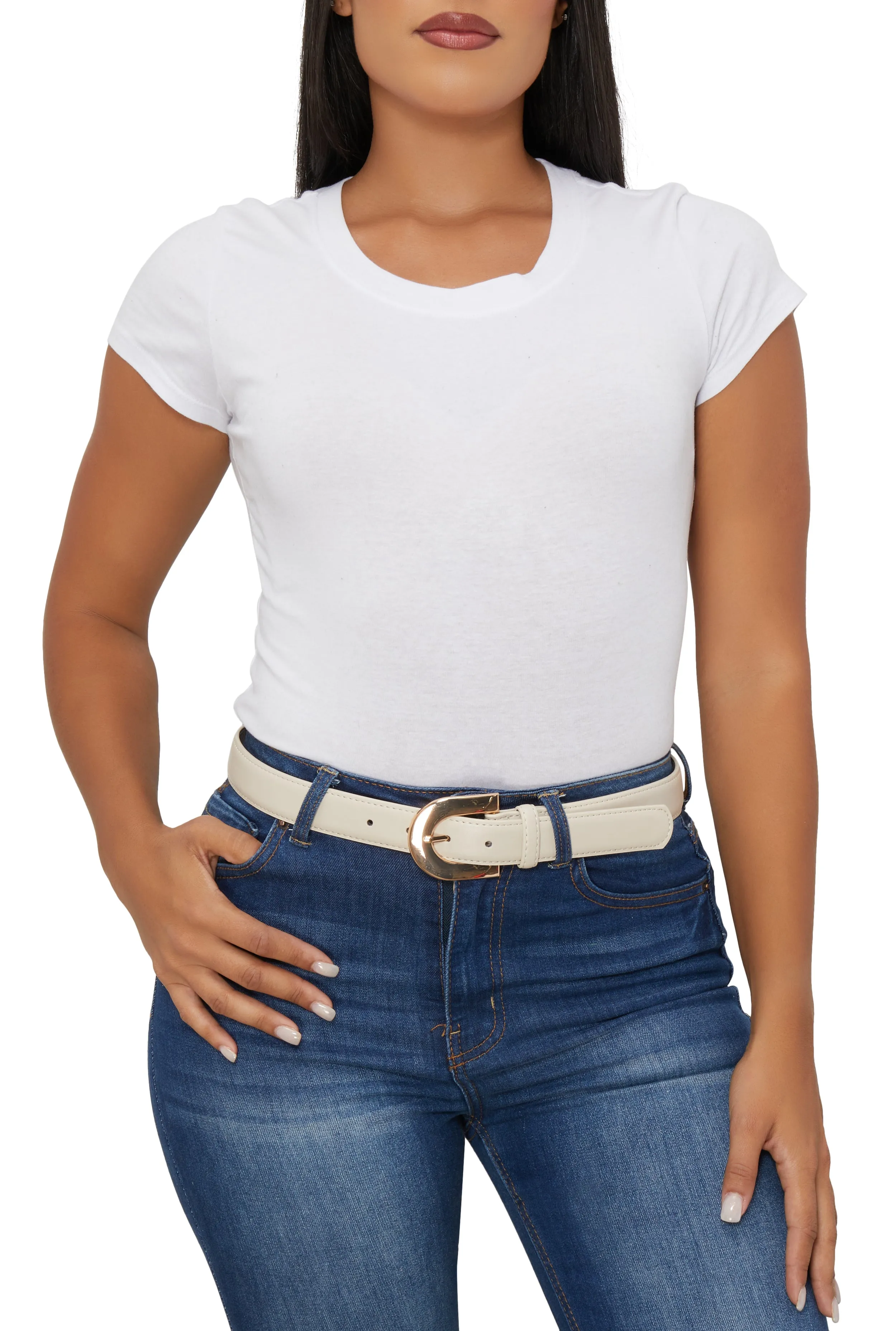 Metallic Buckle Belt sold by Rainbow