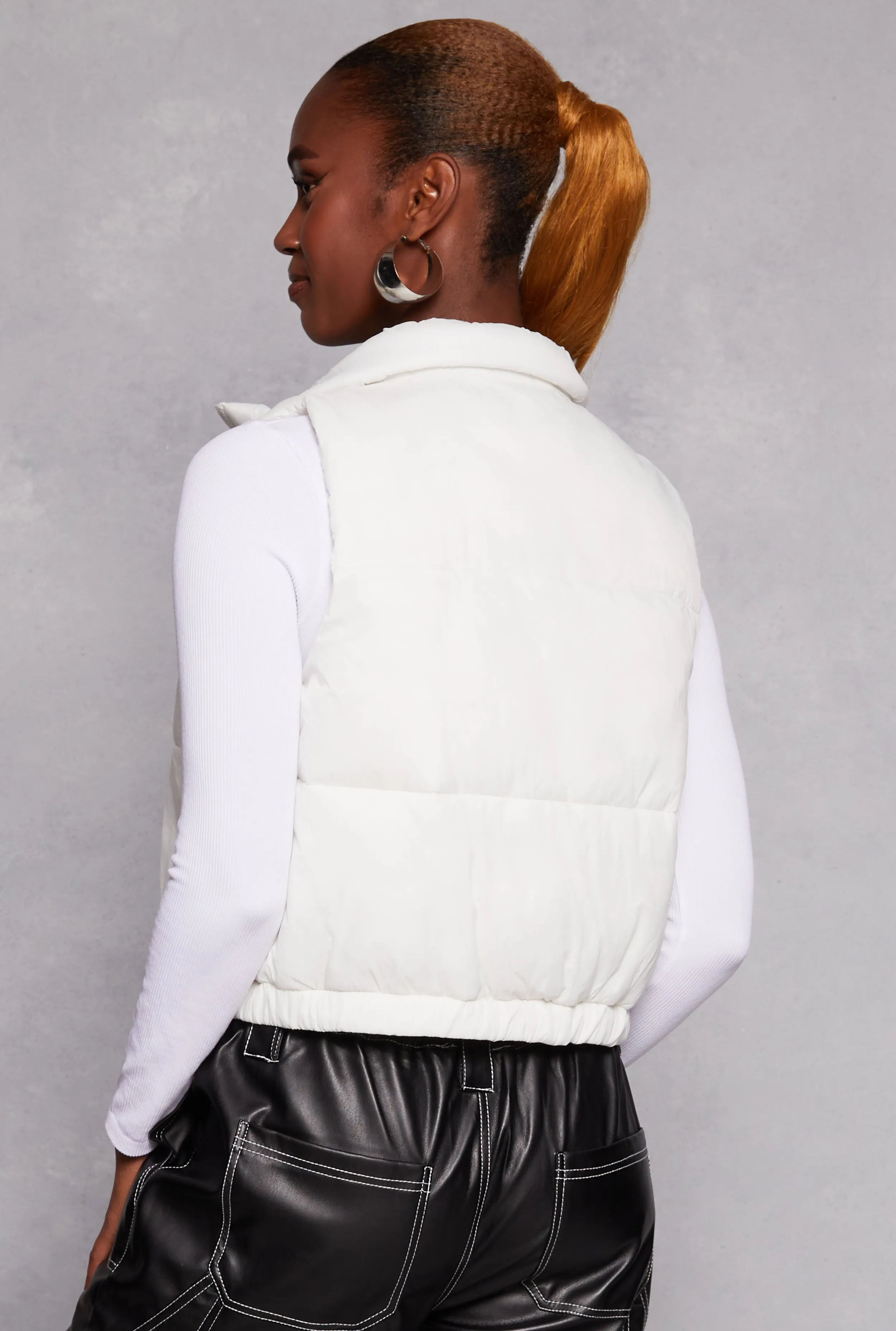 Nylon Zip Front Puffer Vest sold by Rainbow product image thumbnail 3