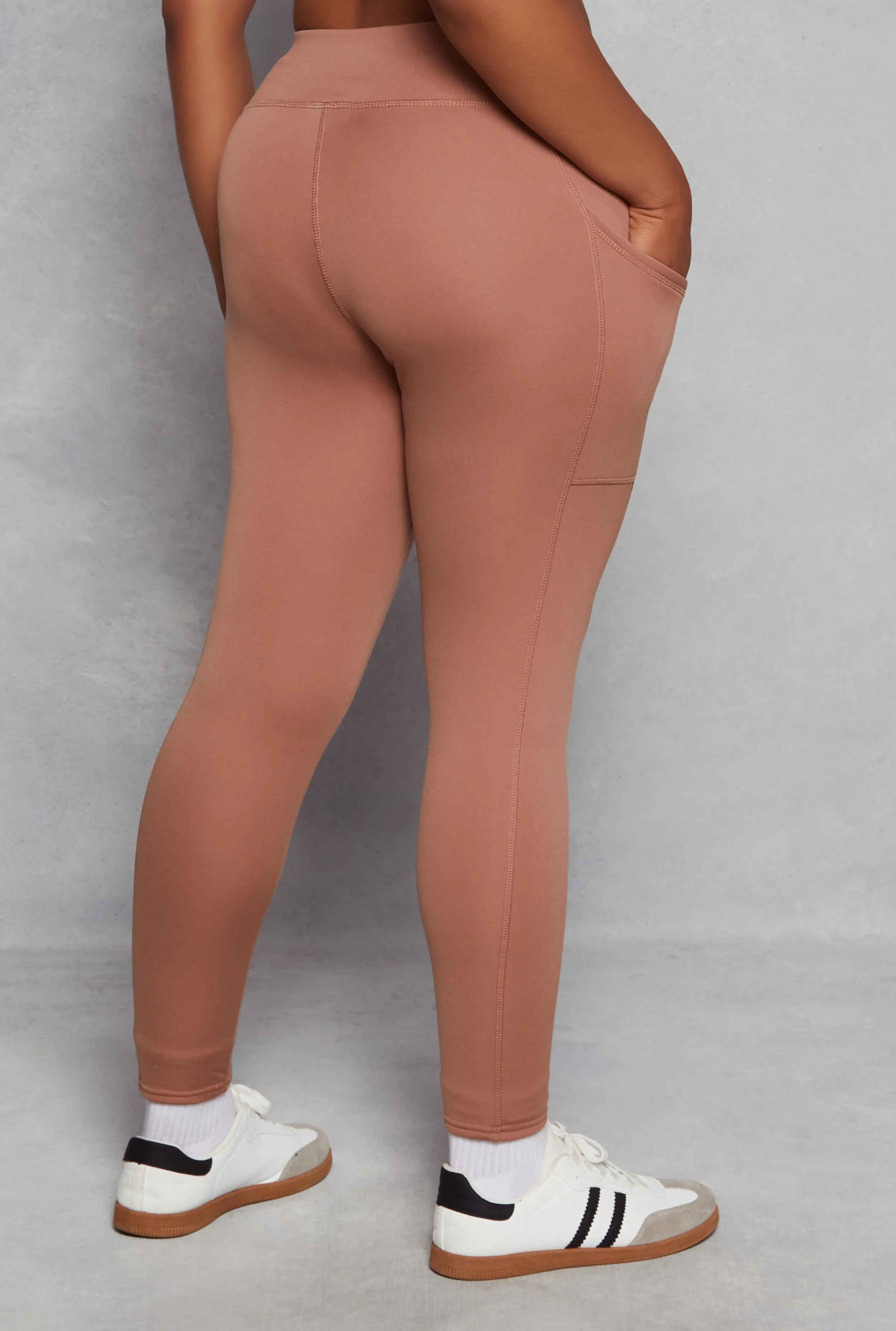 Plus Size High Waist Cell Phone Pocket Leggings sold by Rainbow product image thumbnail 3