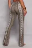Paisley Border Print High Waisted Flare Pants sold by Rainbow