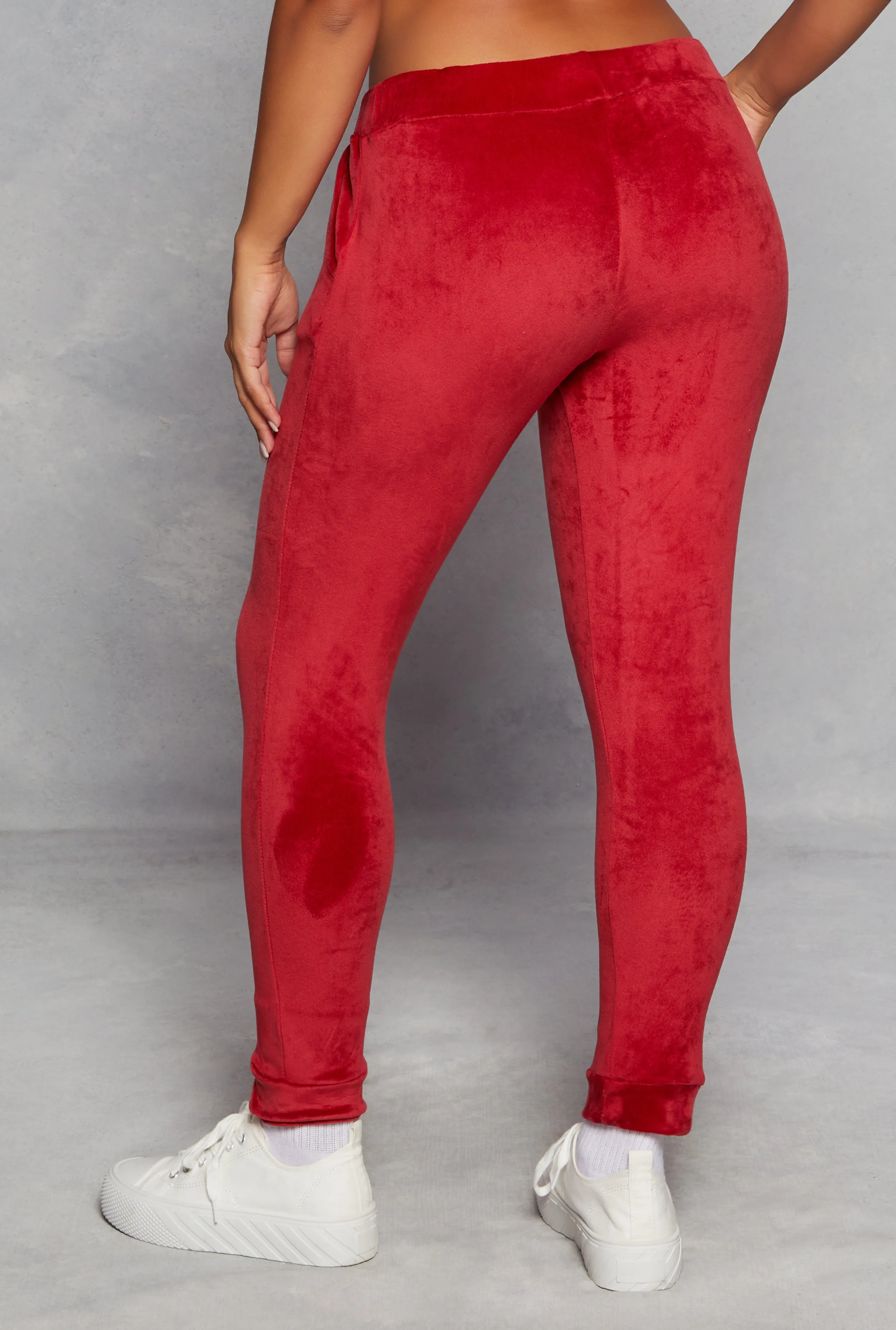 Solid Velour Drawstring Joggers sold by Rainbow product image thumbnail 3