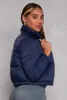 Nylon Zip Front Cropped Puffer Jacket sold by Rainbow