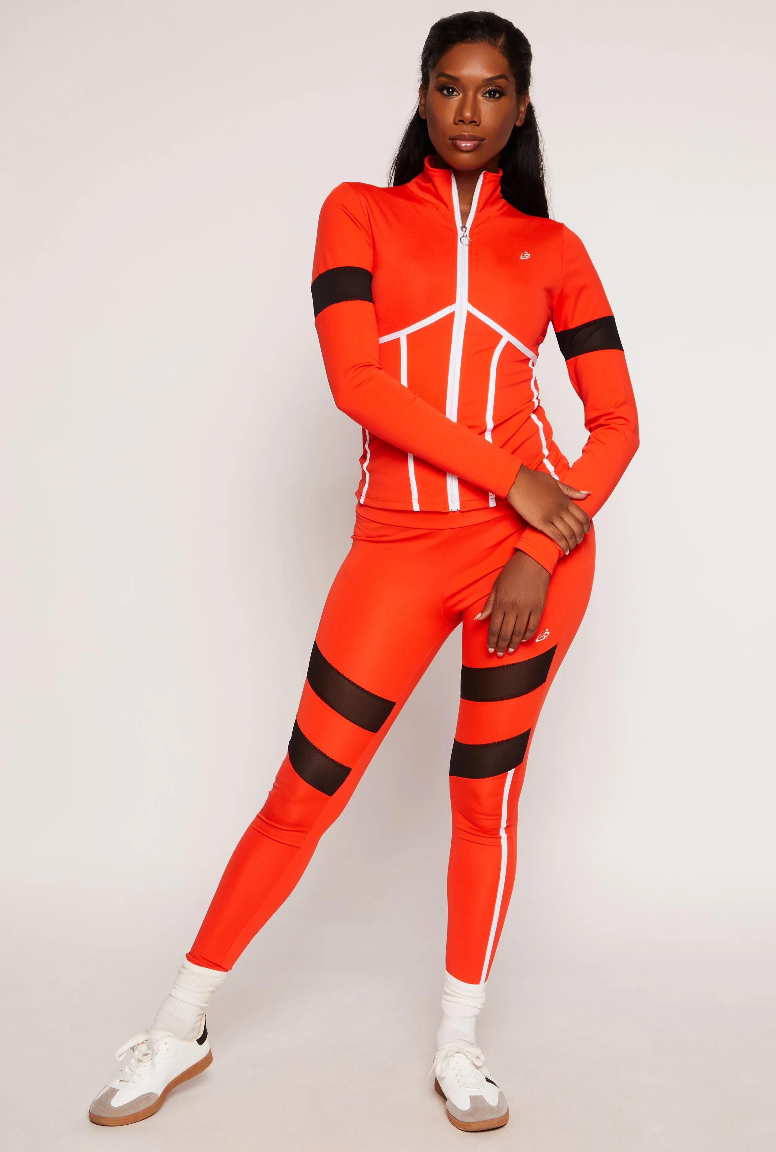 Zip Front Mesh Detail Track Jacket sold by Rainbow product image thumbnail 2