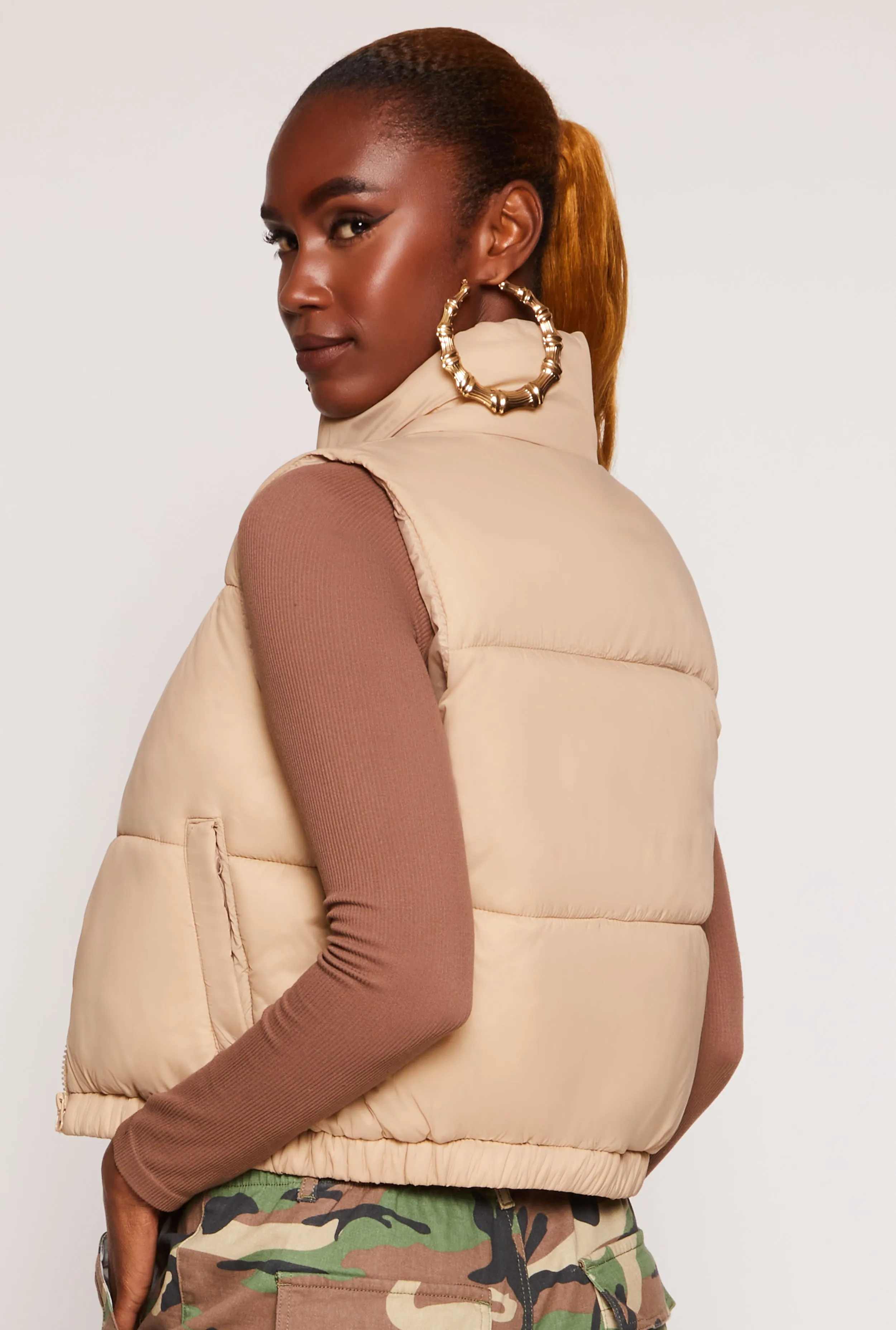 Nylon Zip Front Puffer Vest sold by Rainbow product image thumbnail 3