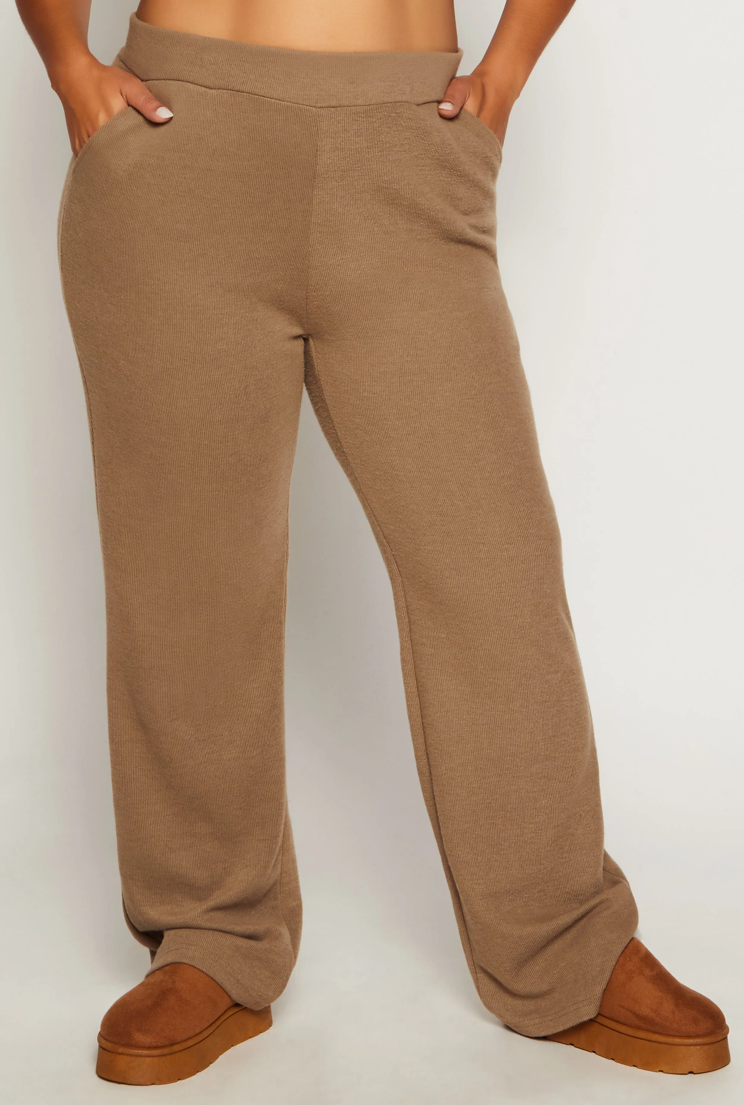 Plus Size Brushed Knit High Waist Pants sold by Rainbow product image thumbnail 2
