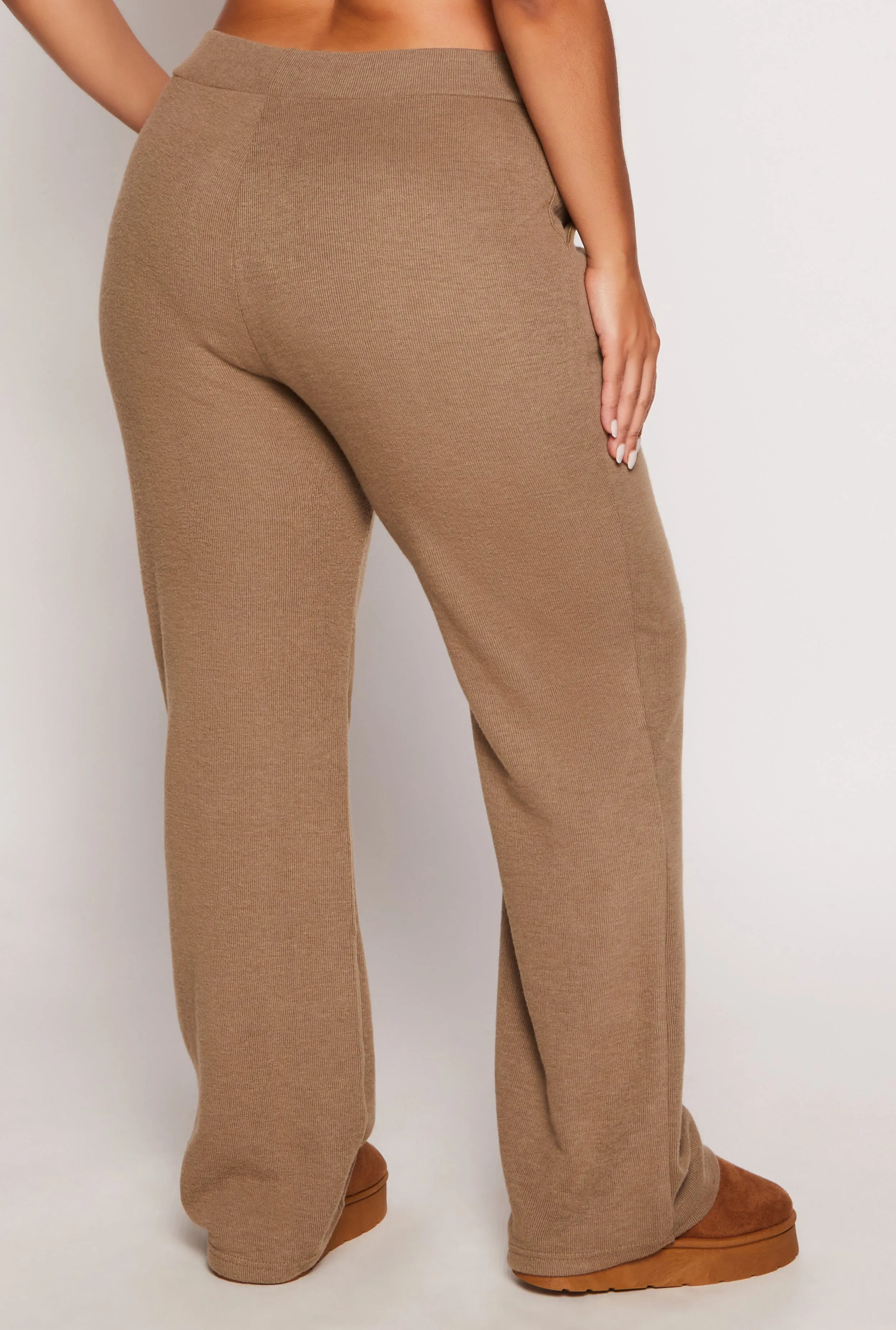 Plus Size Brushed Knit High Waist Pants sold by Rainbow product image thumbnail 3