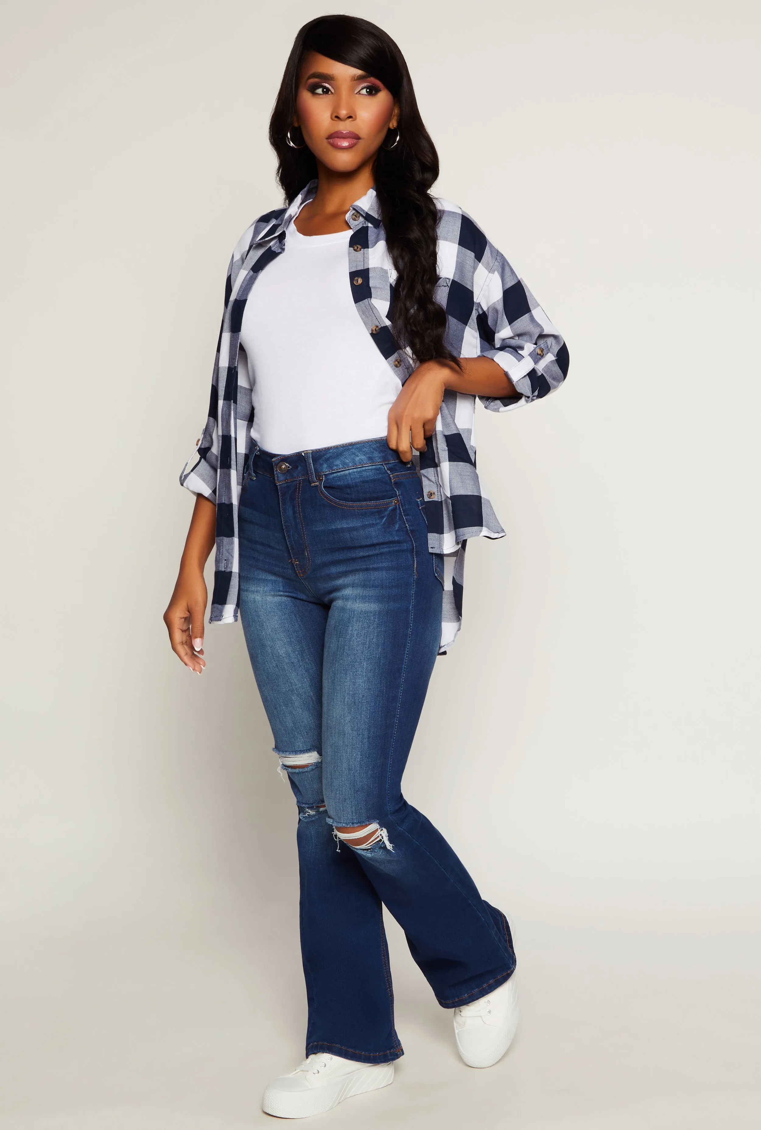 Buffalo Plaid Tunic Shirt sold by Rainbow product image thumbnail 2