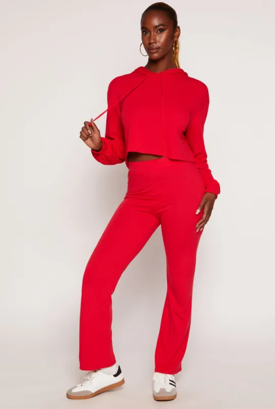 French Terry High Waist Flare Pants sold by Rainbow
