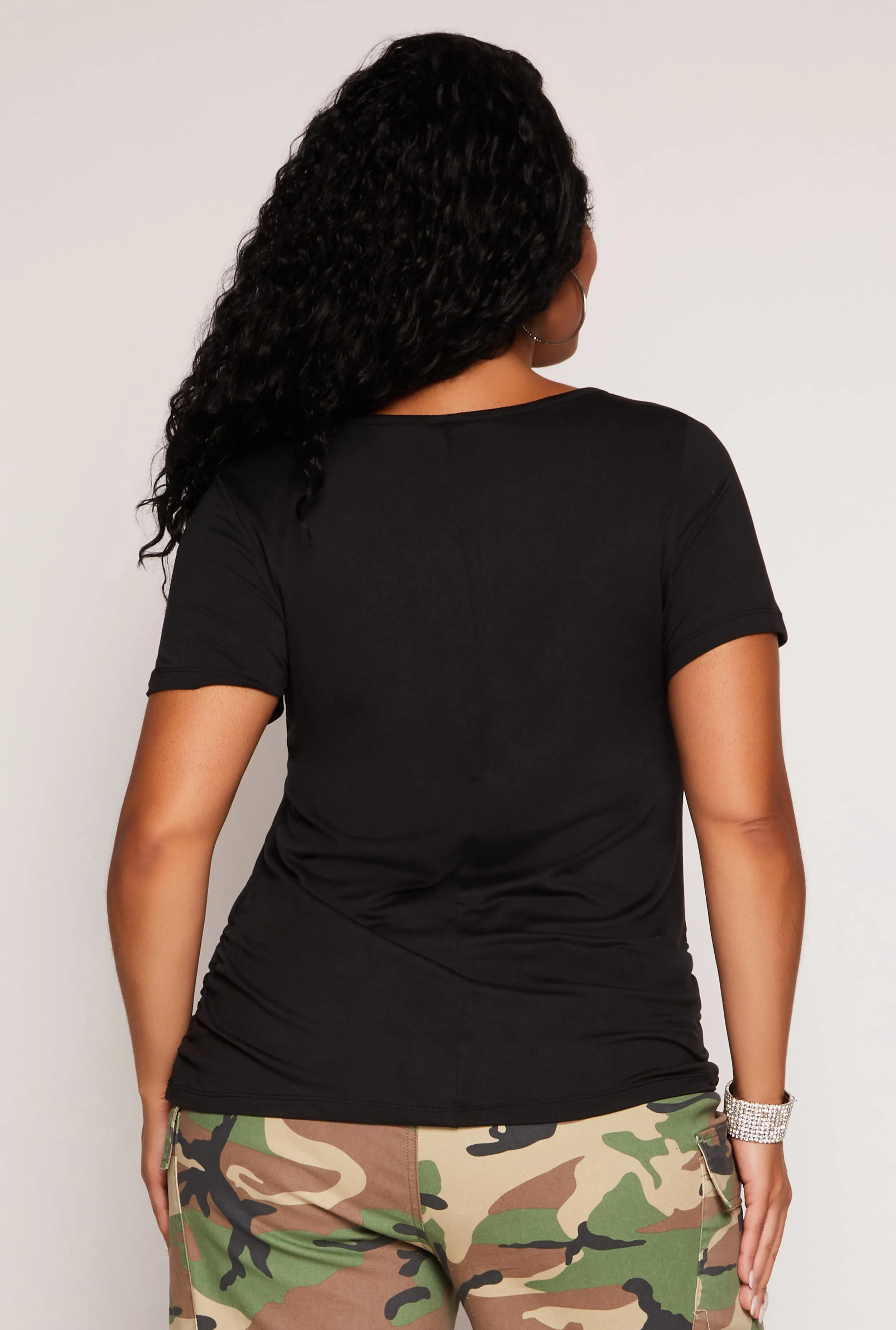 Plus Size Queen Rhinestone Graphic Tee sold by Rainbow product image thumbnail 3