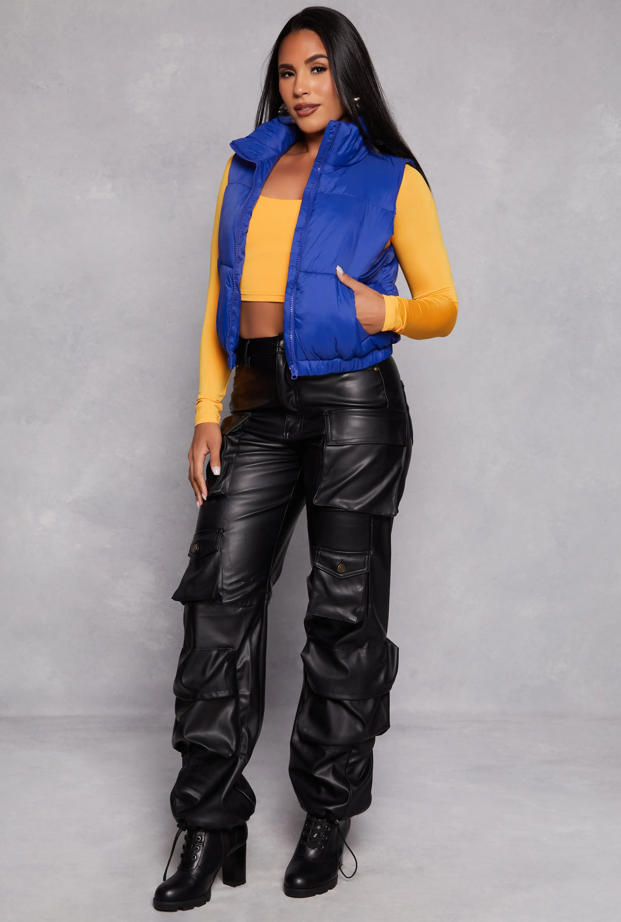 Nylon Zip Front Puffer Vest sold by Rainbow product image thumbnail 2