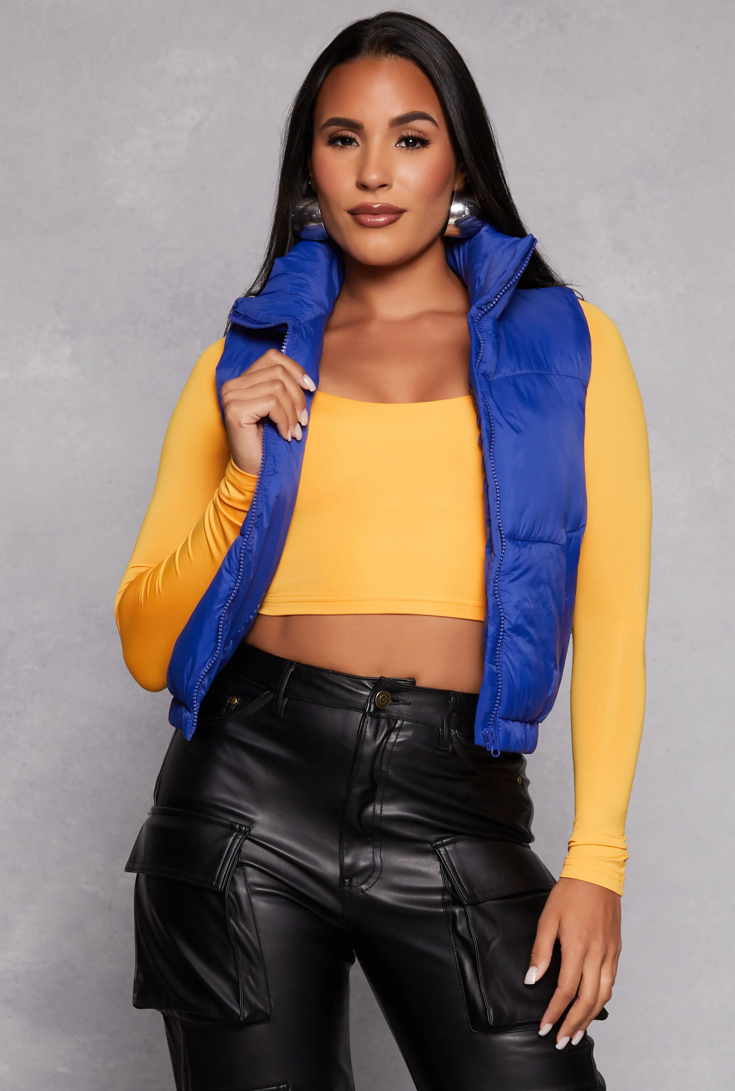 Nylon Zip Front Puffer Vest sold by Rainbow