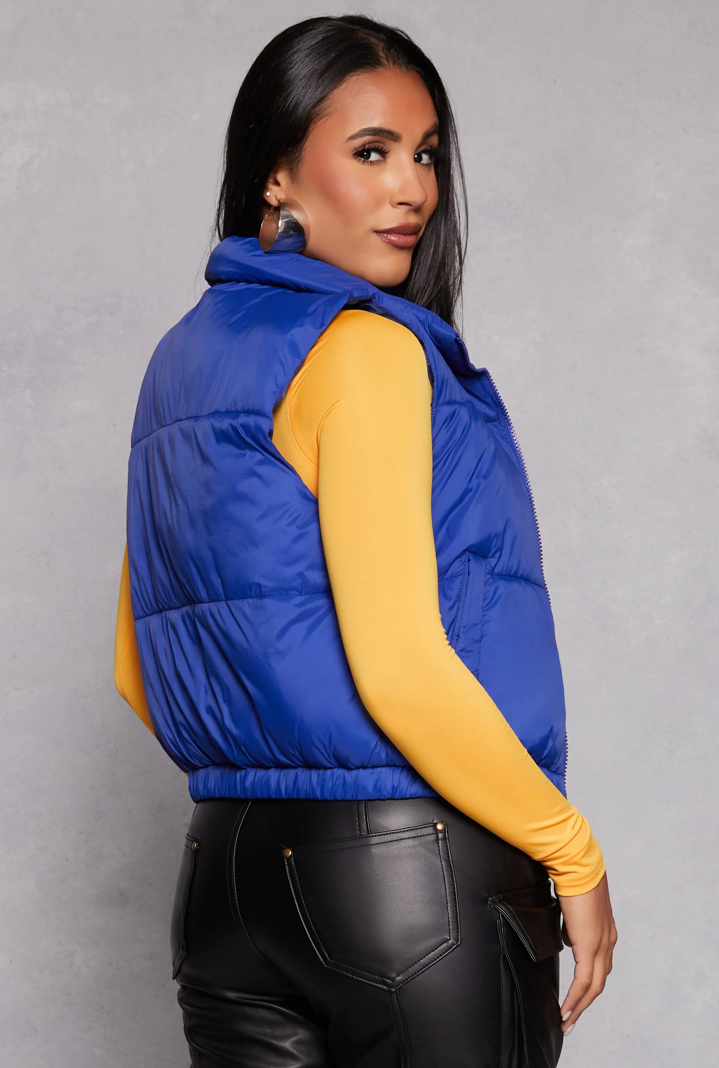 Nylon Zip Front Puffer Vest sold by Rainbow product image thumbnail 3