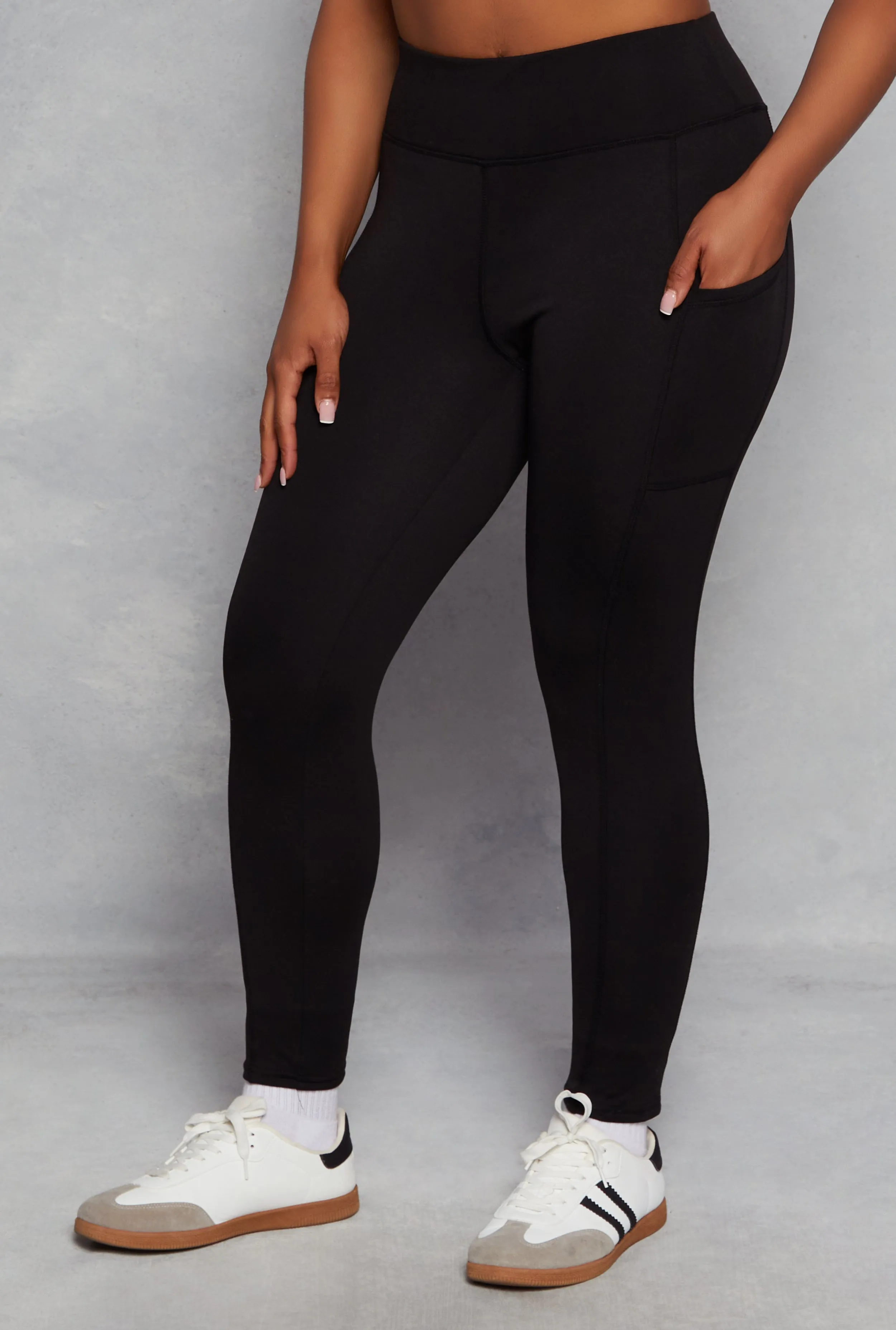 Plus Size High Waist Cell Phone Pocket Leggings sold by Rainbow product image thumbnail 2