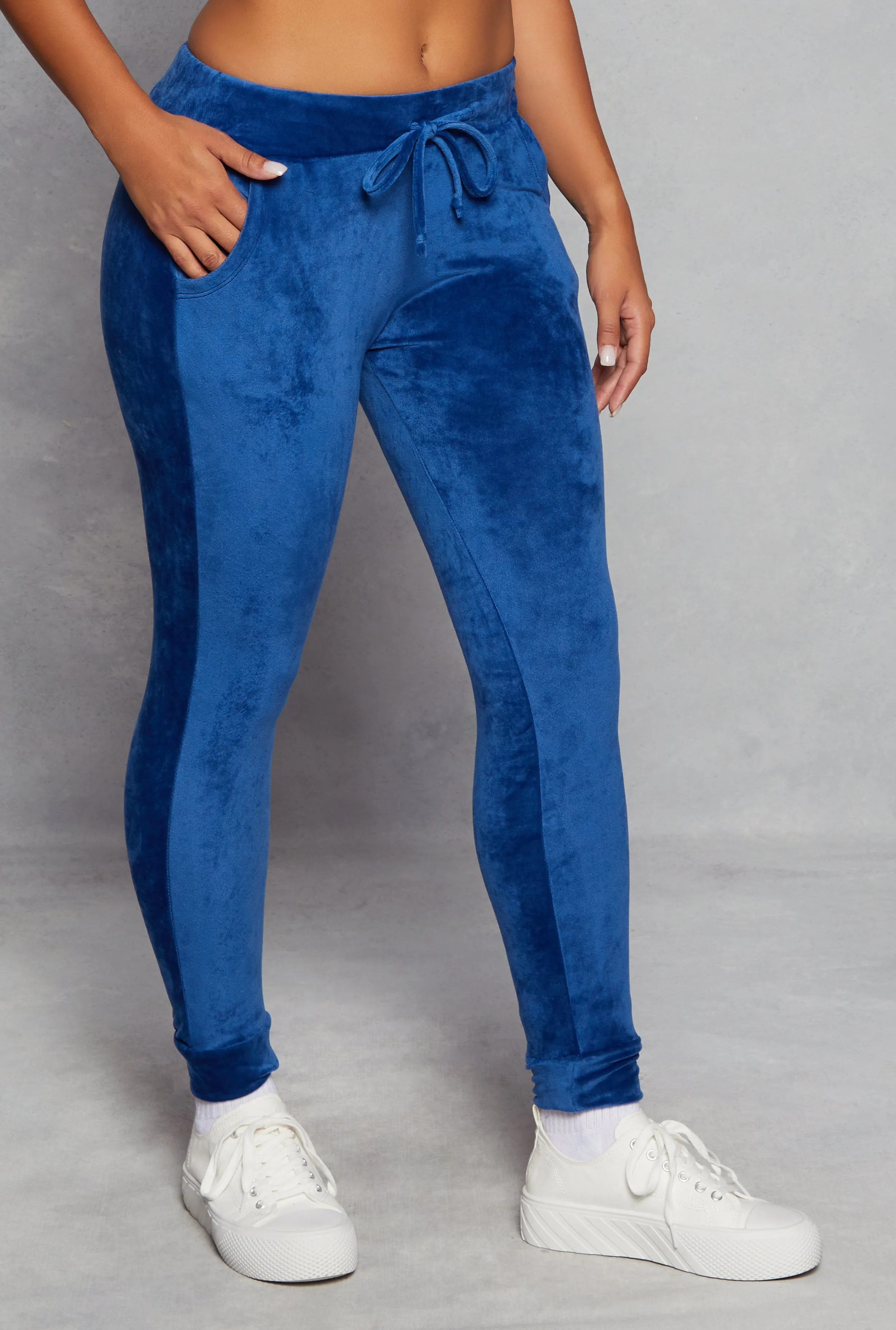 Solid Velour Drawstring Joggers sold by Rainbow product image thumbnail 2