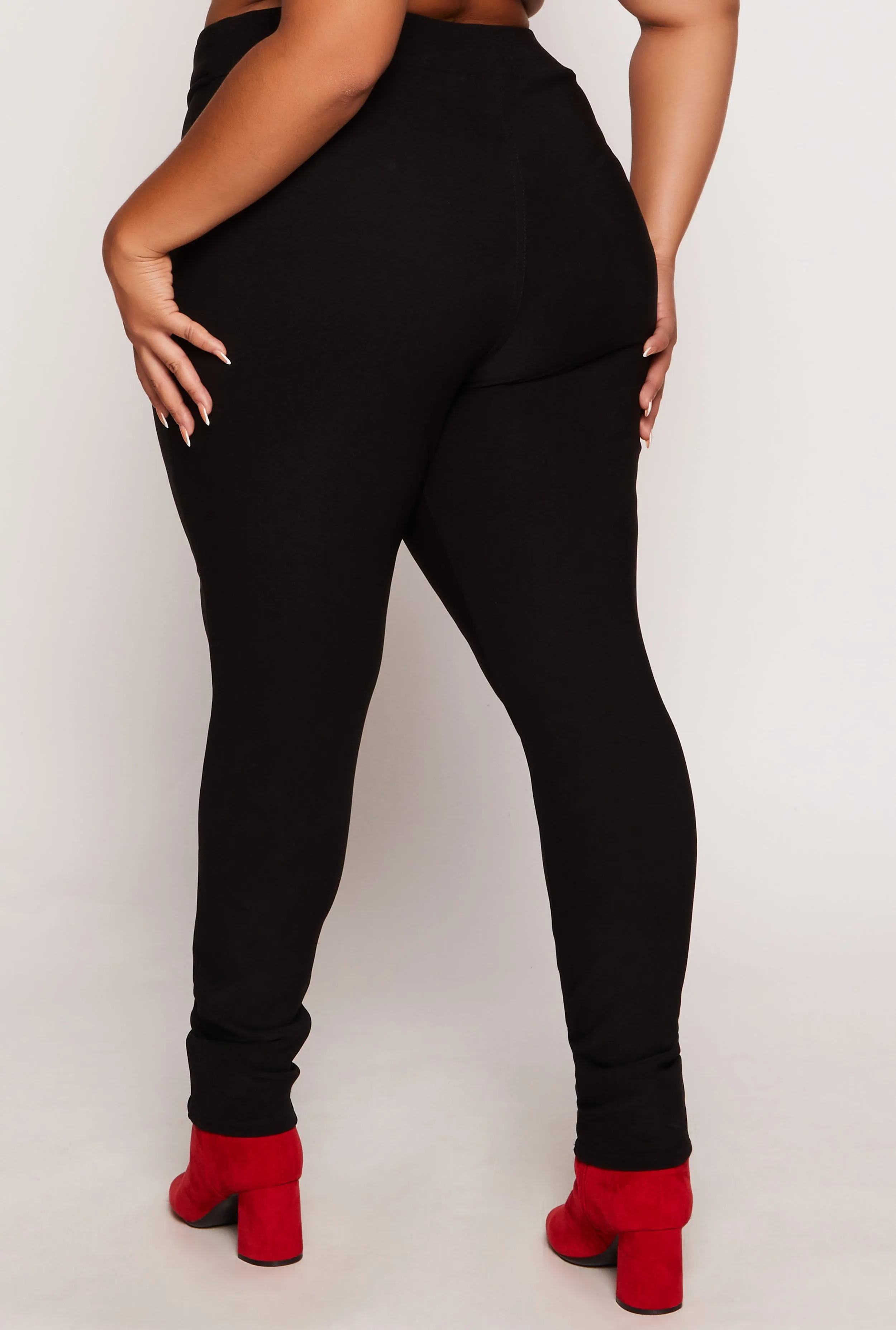 Plus Size Rhinestone Buckle Front Pants sold by Rainbow product image thumbnail 3