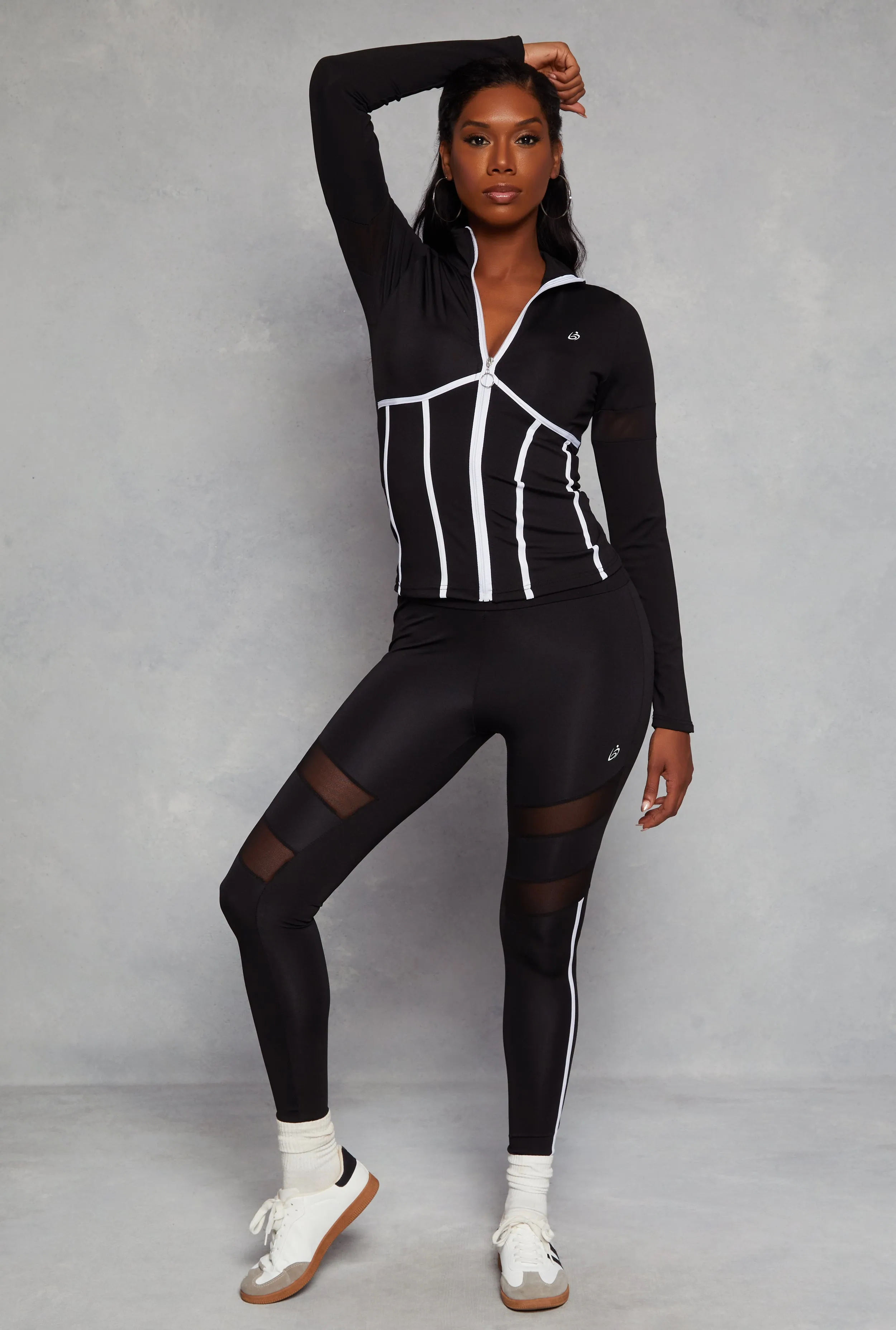 Zip Front Mesh Detail Track Jacket sold by Rainbow product image thumbnail 2