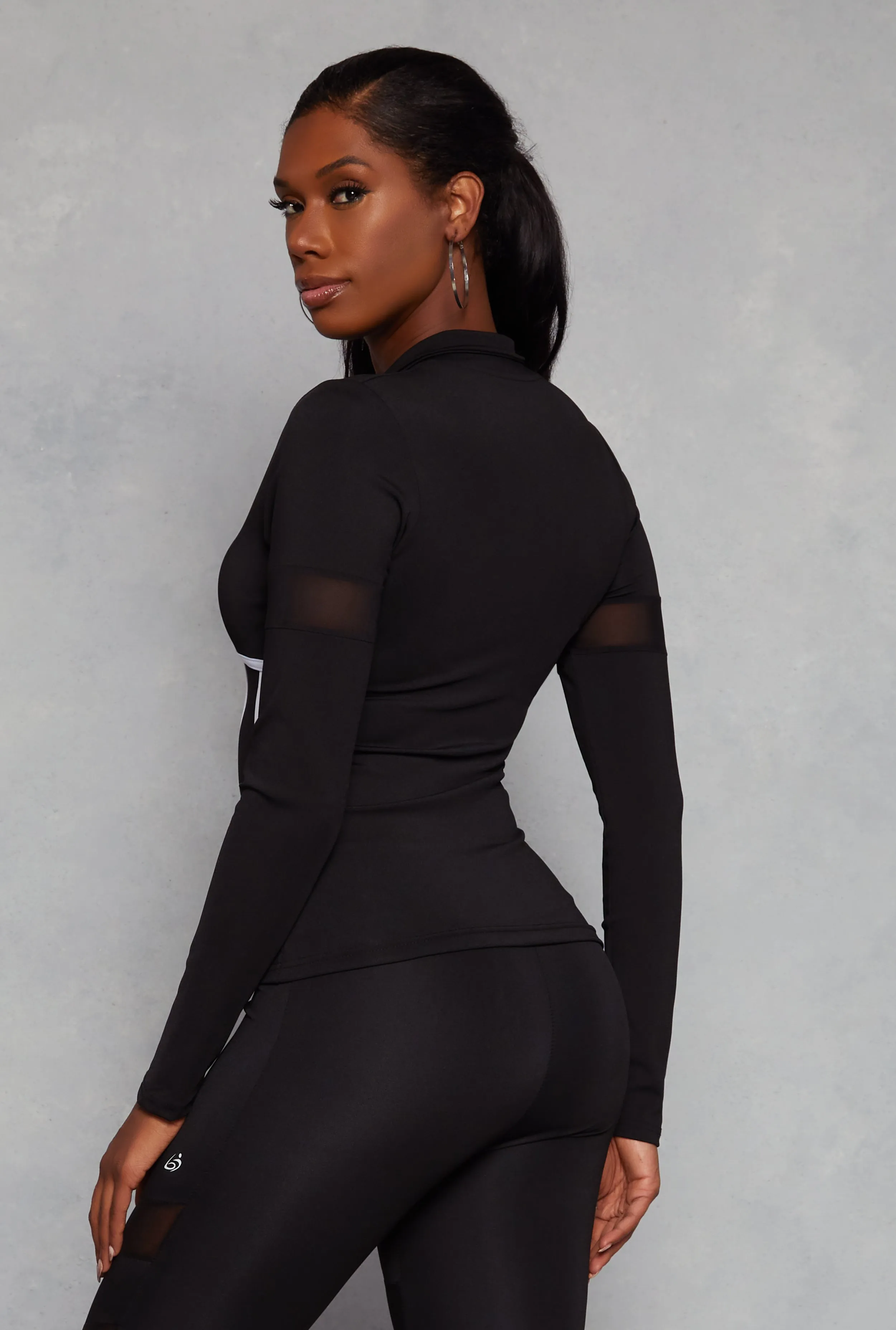 Zip Front Mesh Detail Track Jacket sold by Rainbow product image thumbnail 3