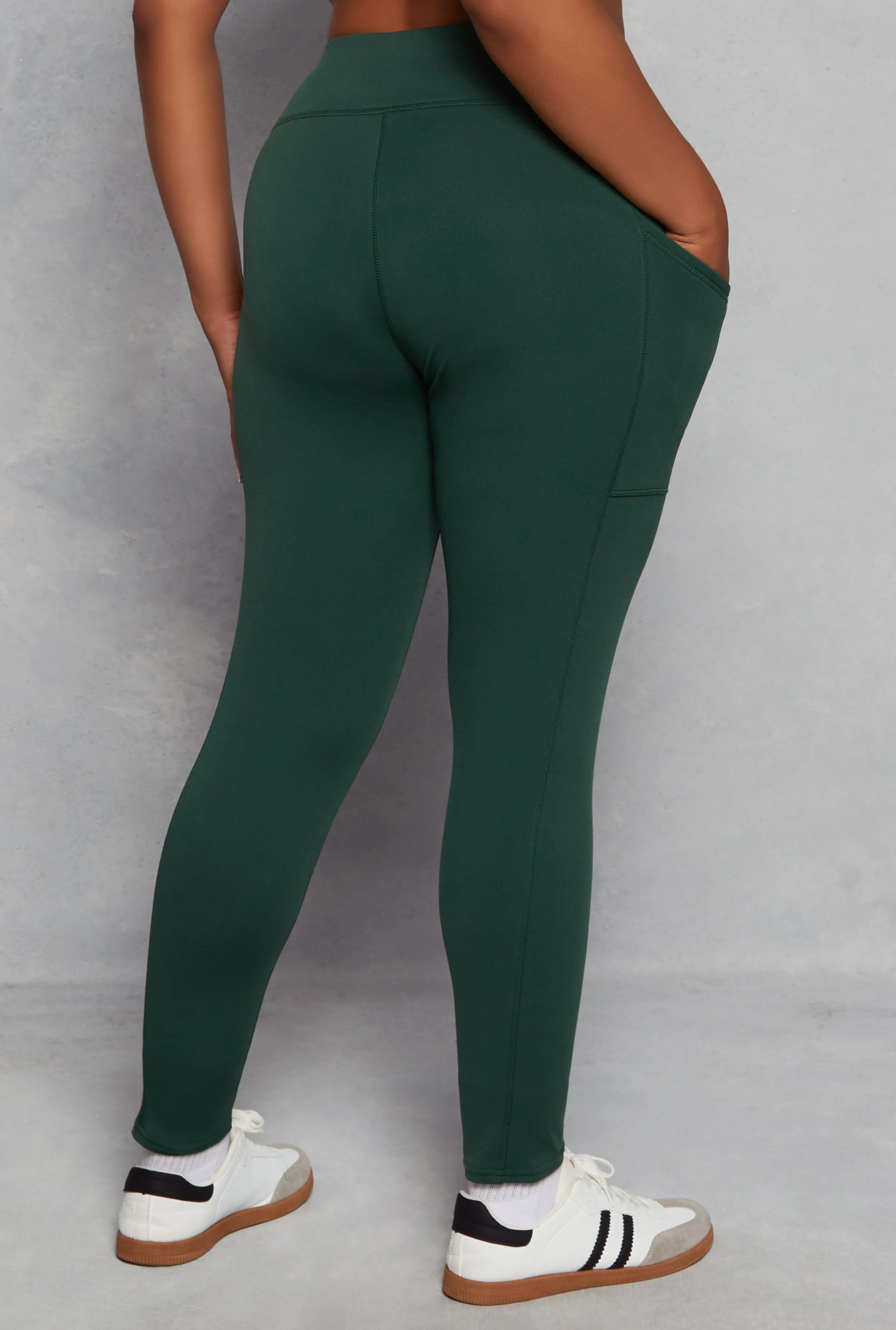 Plus Size High Waist Cell Phone Pocket Leggings sold by Rainbow product image thumbnail 3