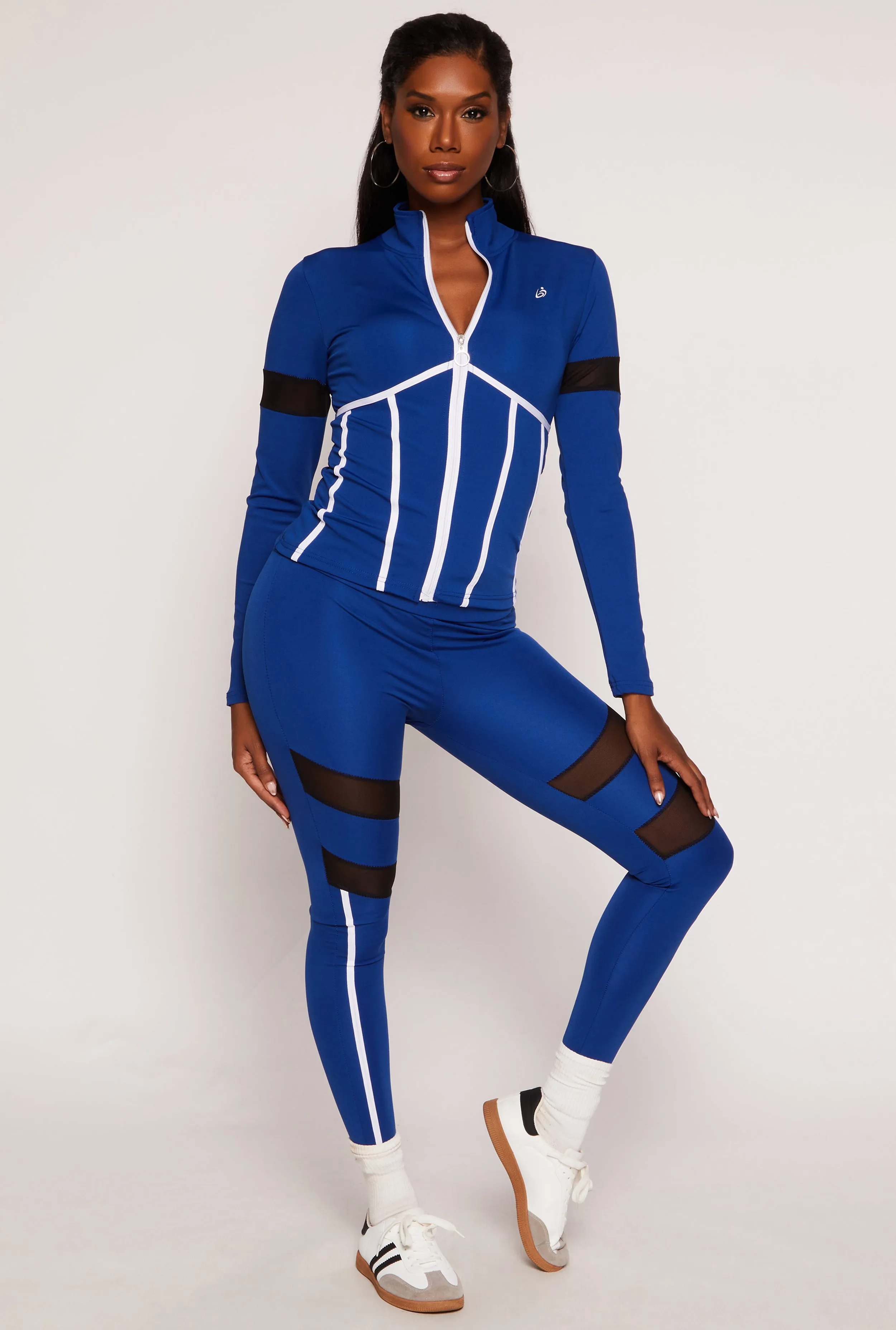 Mesh Detail High Waist Leggings sold by Rainbow