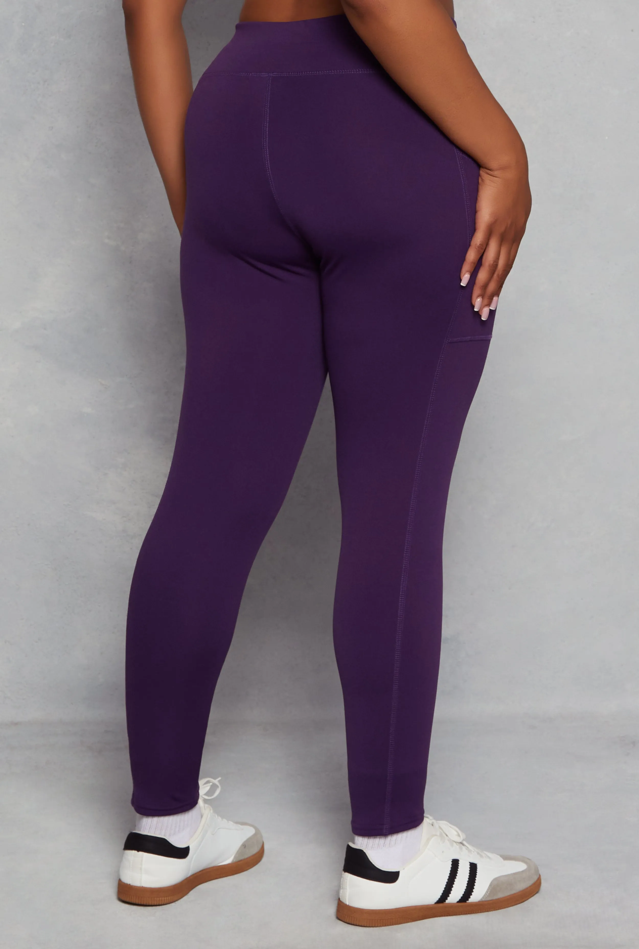 Plus Size High Waist Cell Phone Pocket Leggings sold by Rainbow product image thumbnail 3