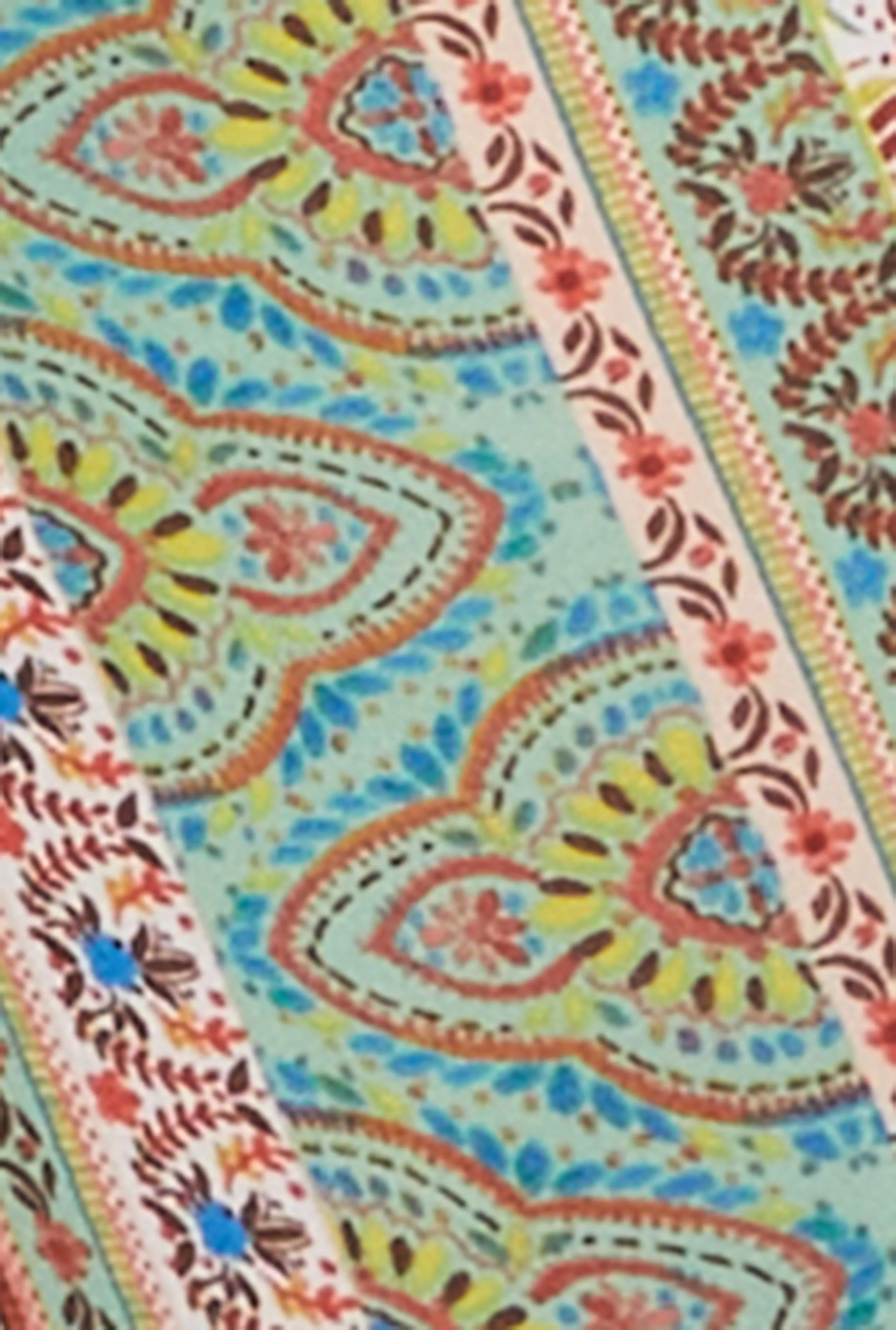 Paisley Border Print High Waisted Flare Pants sold by Rainbow product image thumbnail 4