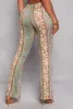 Paisley Border Print High Waisted Flare Pants sold by Rainbow