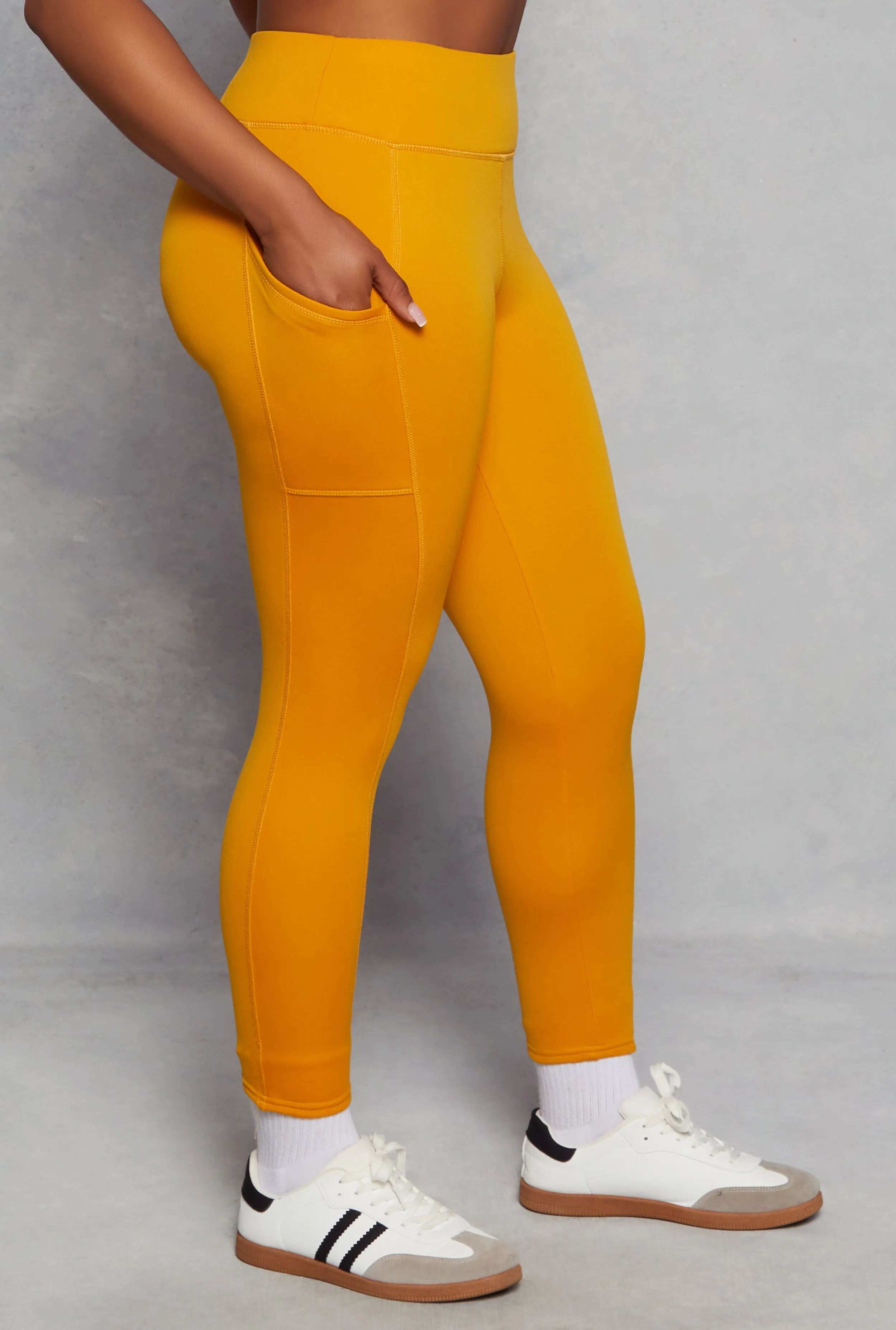 Plus Size High Waist Cell Phone Pocket Leggings sold by Rainbow product image thumbnail 2