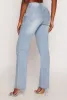 Rhinestone High Waist Straight Leg Jeans sold by Rainbow