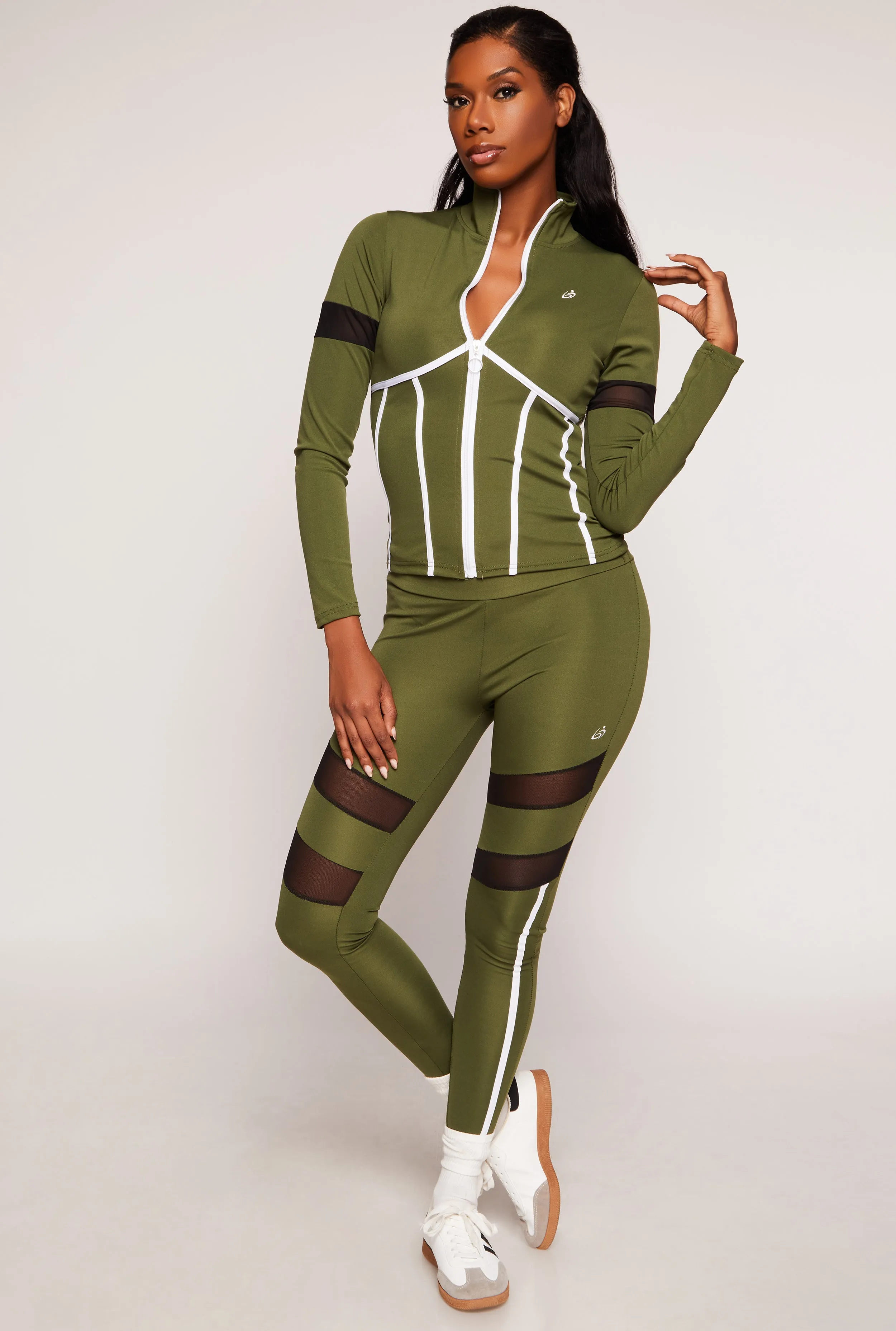 Zip Front Mesh Detail Track Jacket sold by Rainbow product image thumbnail 2