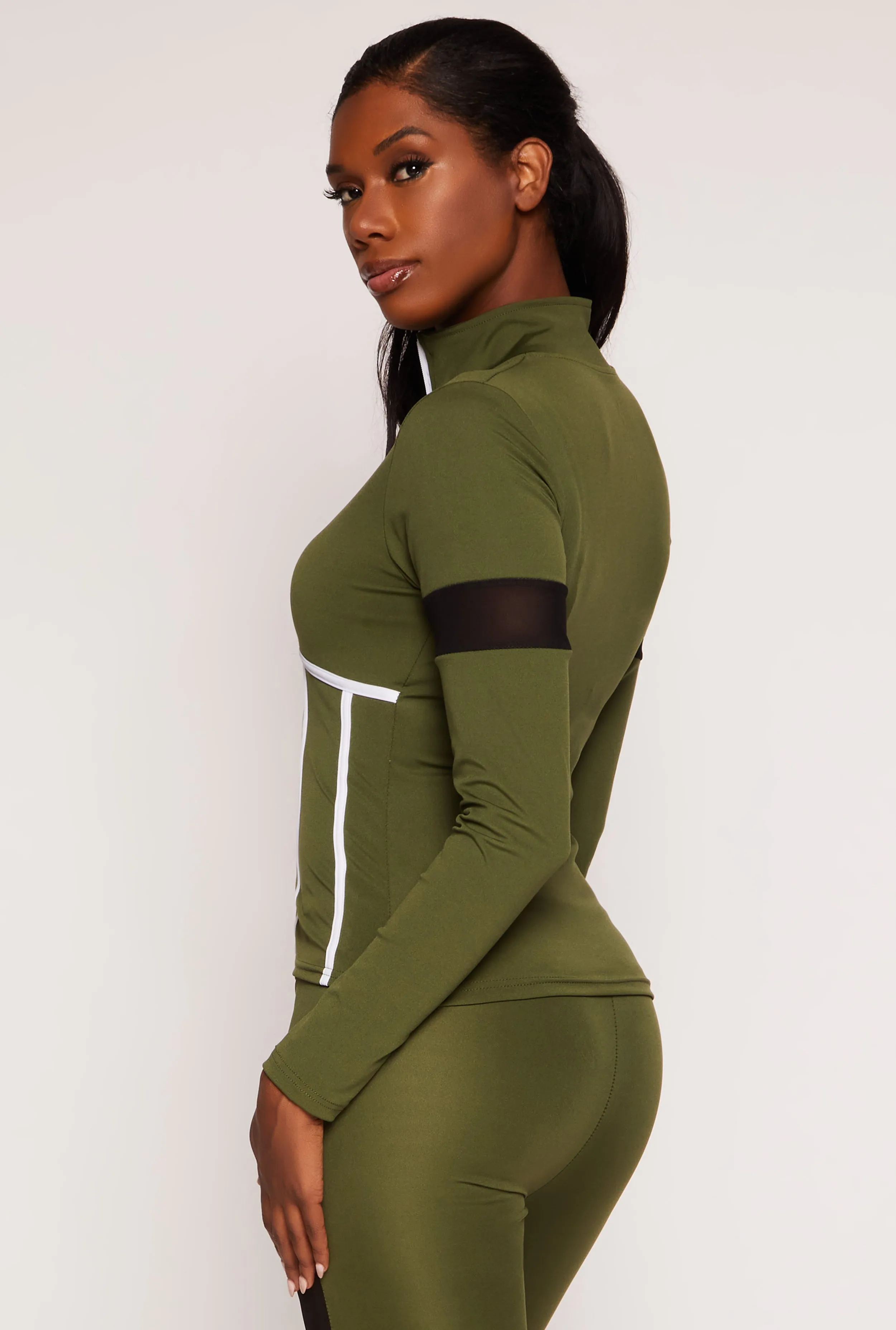 Zip Front Mesh Detail Track Jacket sold by Rainbow product image thumbnail 3