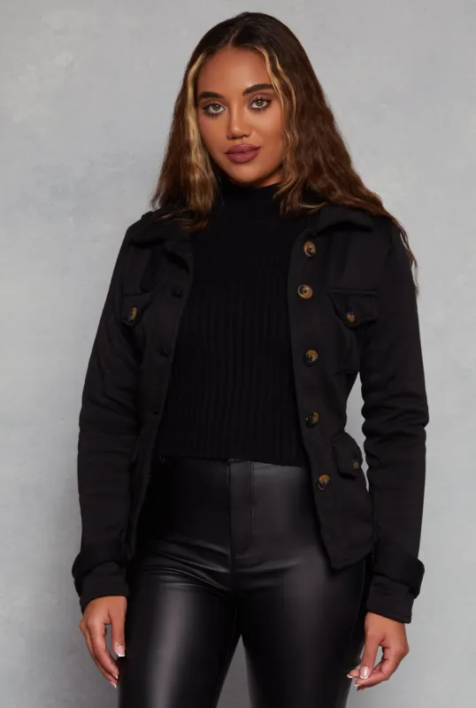 Belted Button Front Jacket sold by Rainbow