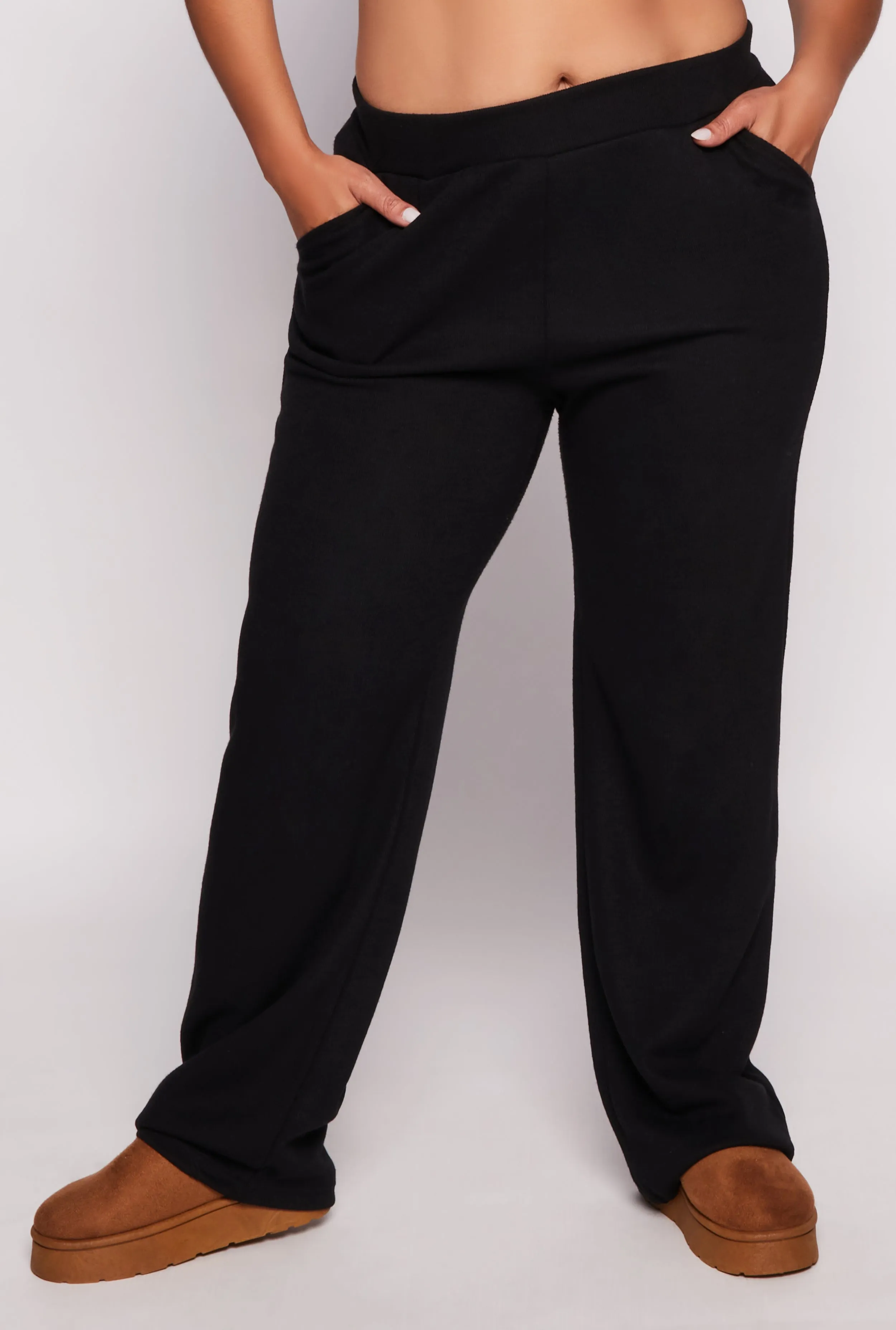 Plus Size Brushed Knit High Waist Pants sold by Rainbow product image thumbnail 2