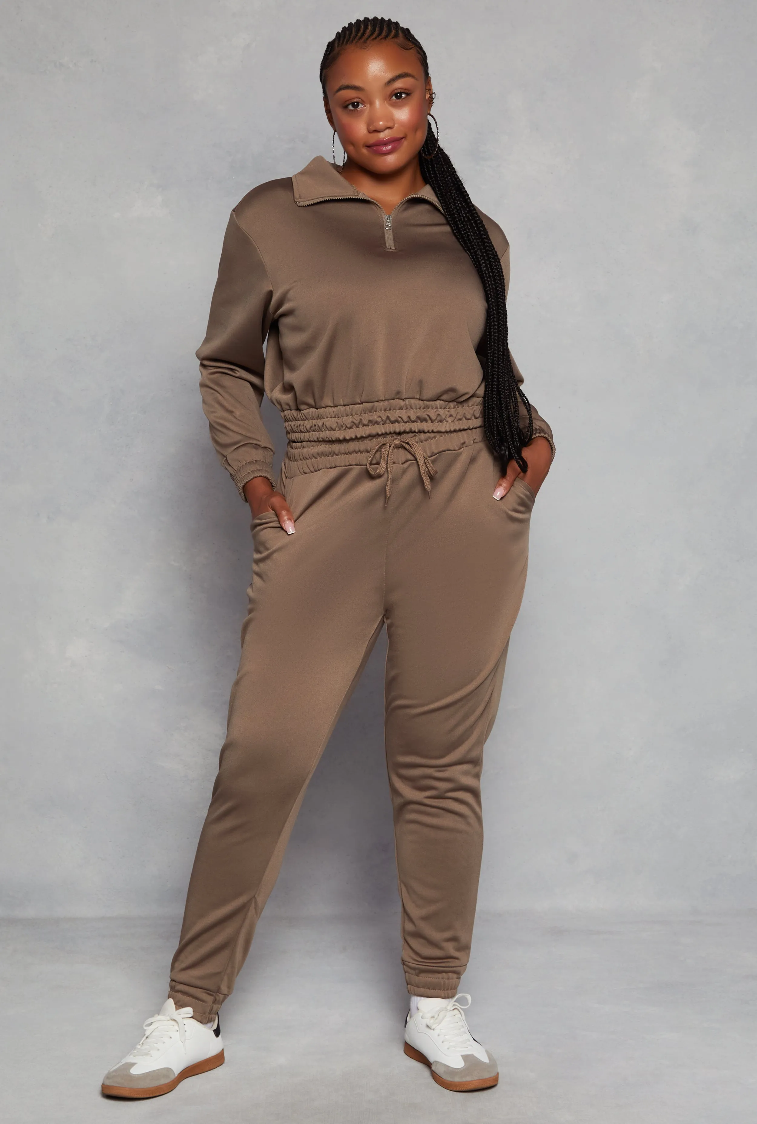 Plus Size Drawstring High Waist Joggers sold by Rainbow