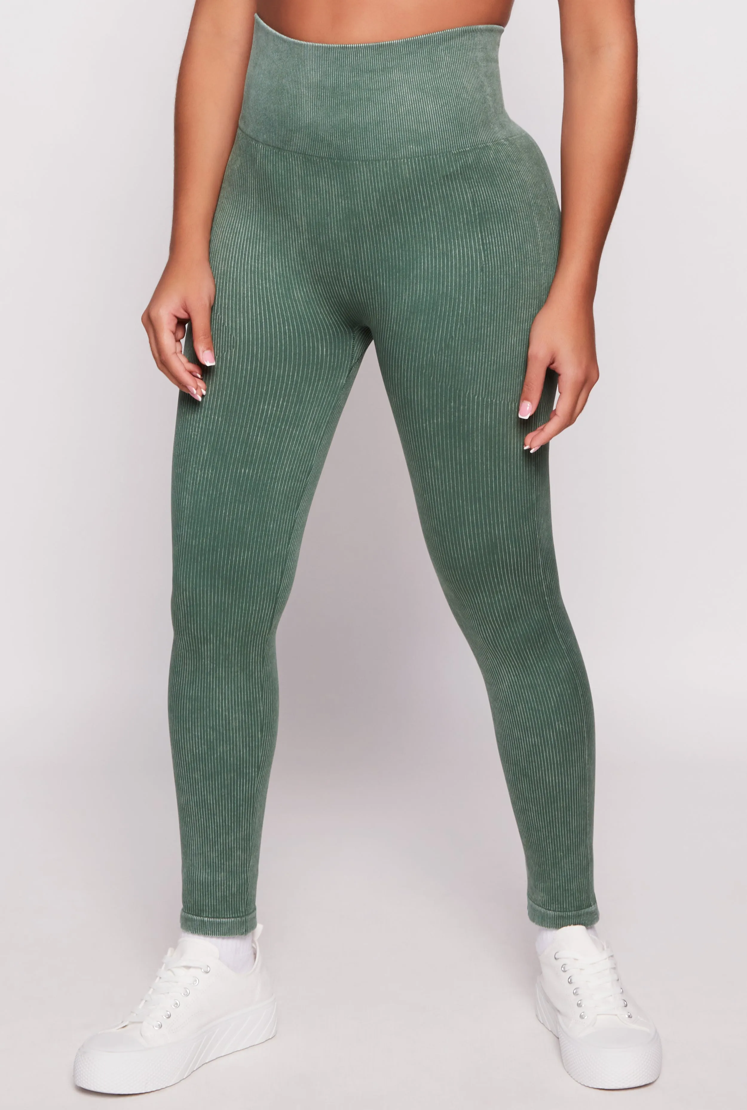 Daisy Ribbed Knit High Waist Leggings sold by Rainbow product image thumbnail 2